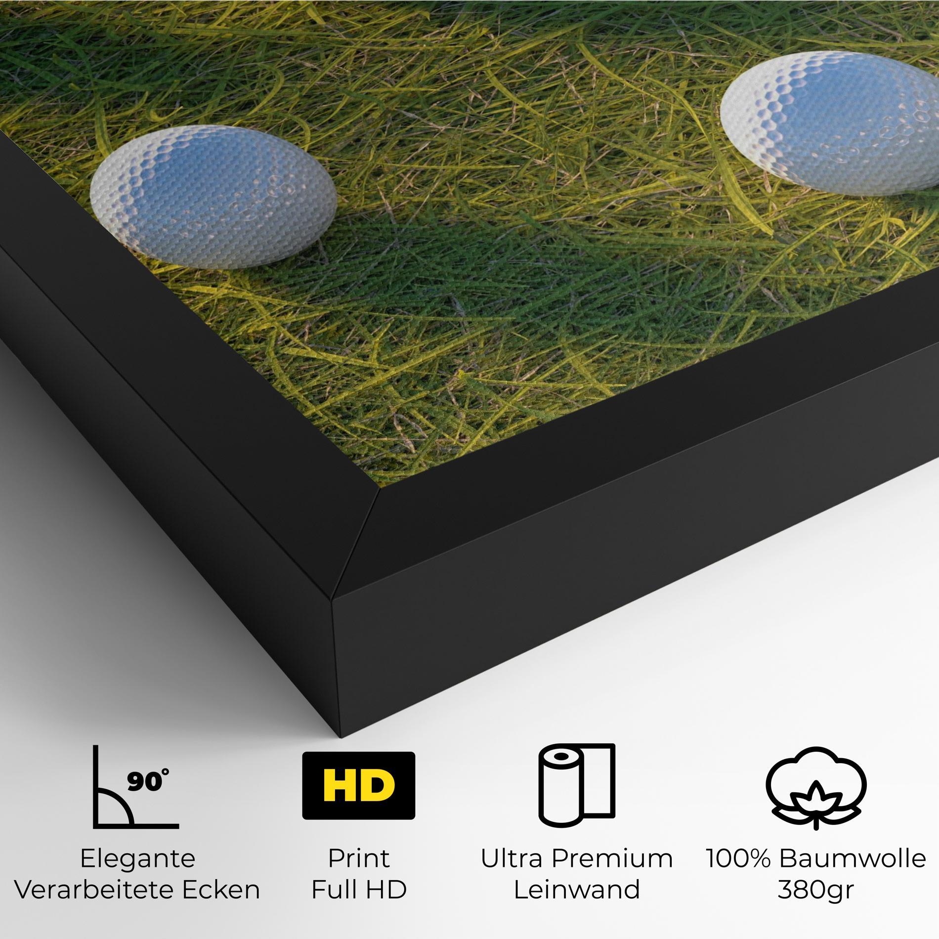 Leinwandbild Golf Ball On Grass mockup 4