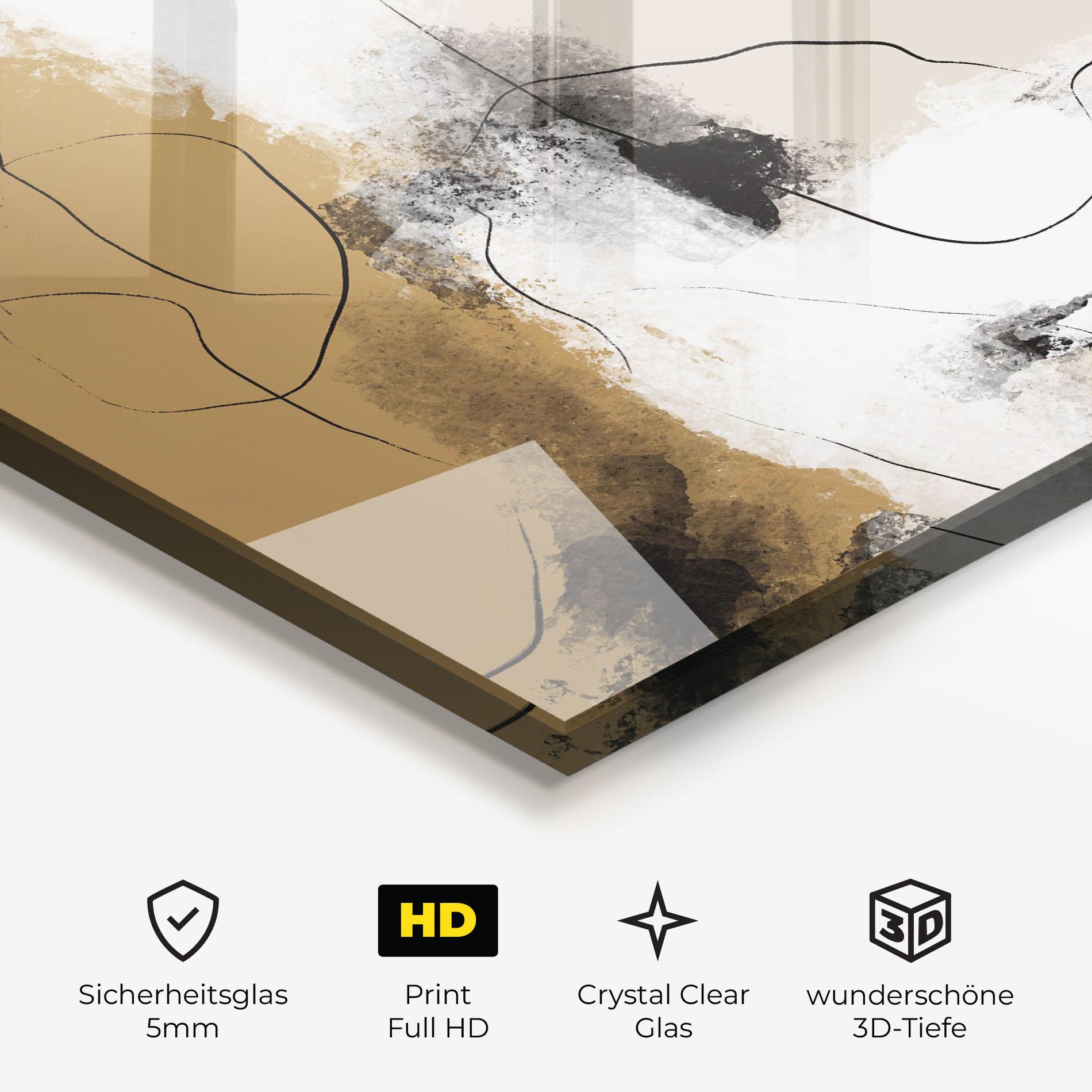 Glasbild Unique Acrylic Paintings mockup 3