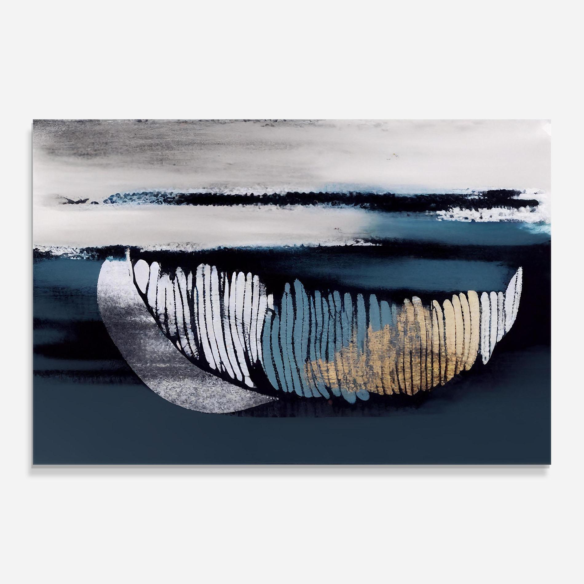 Glasbild Blue Feather mockup 0