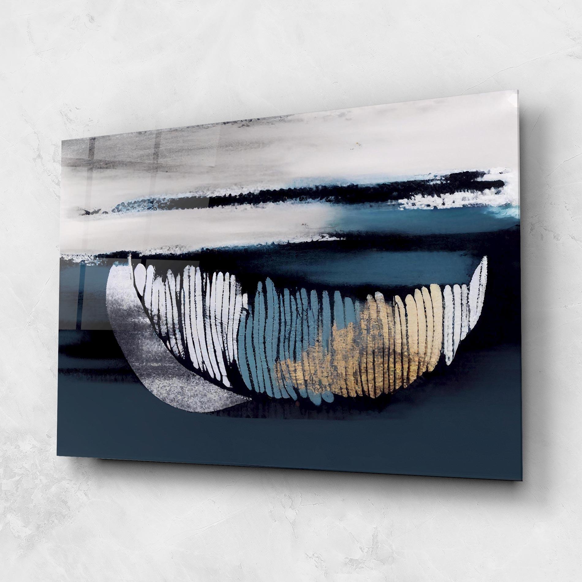 Glasbild Blue Feather mockup 1