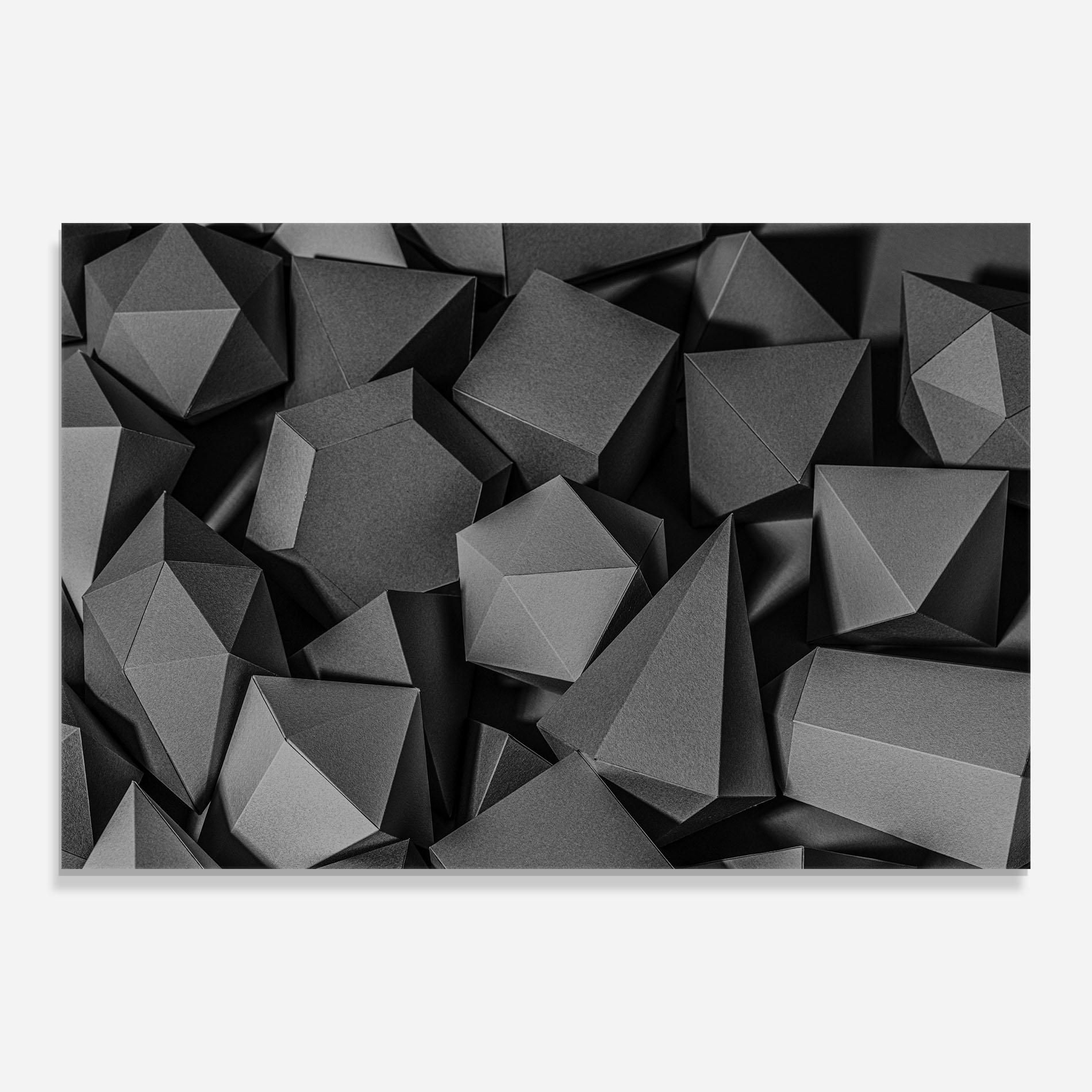 Glasbild Black Geometric Shapes mockup 0