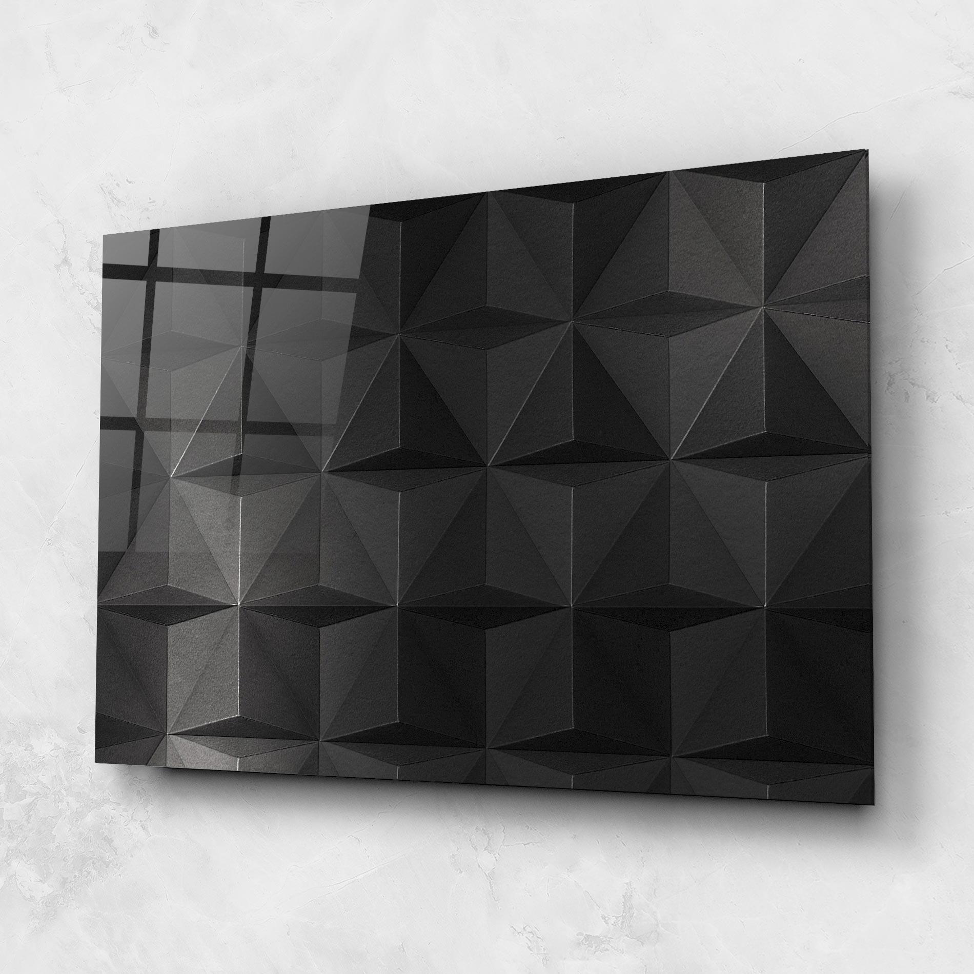 Glasbild Black Shade Triangle mockup 1