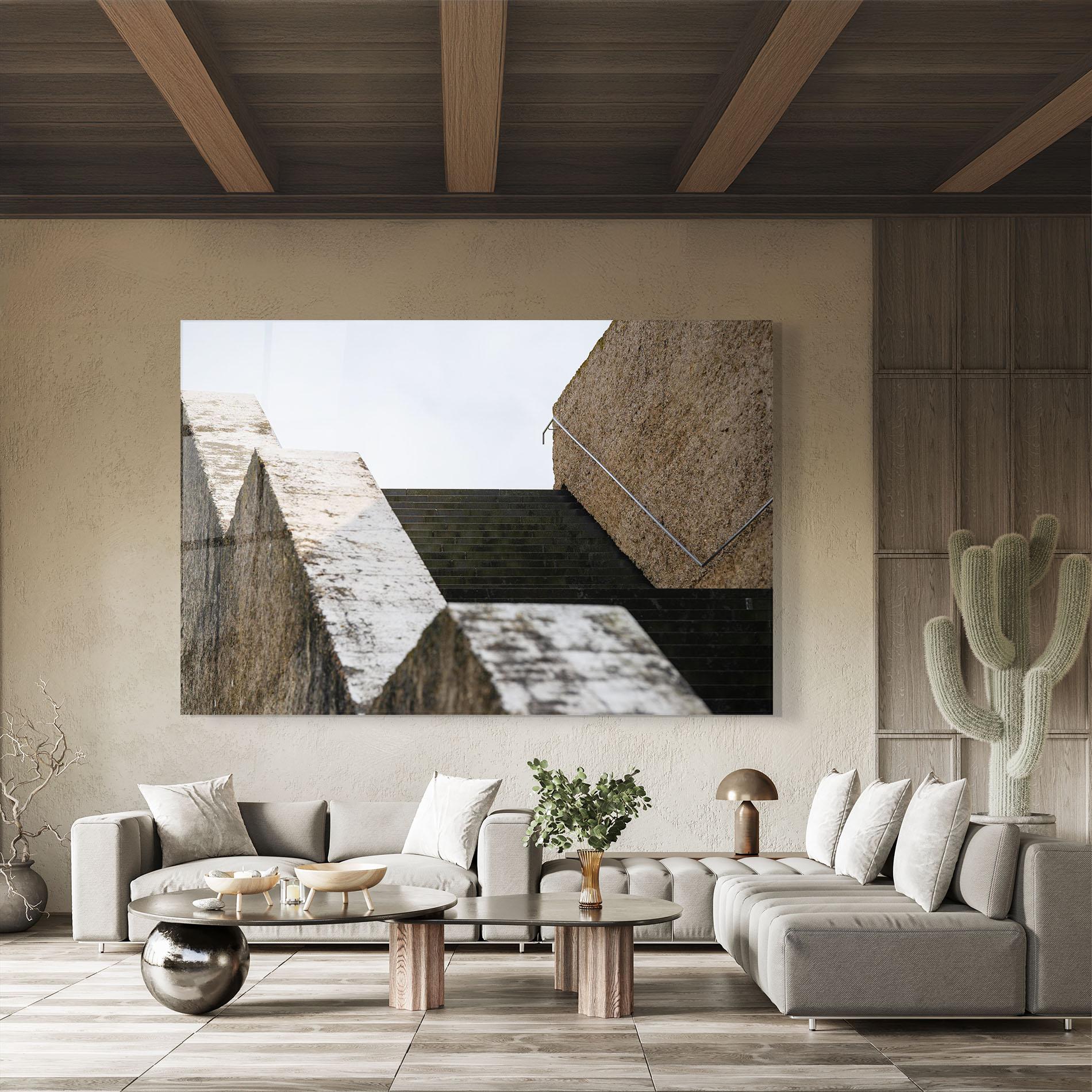 Glasbild Black Stairs mockup 8