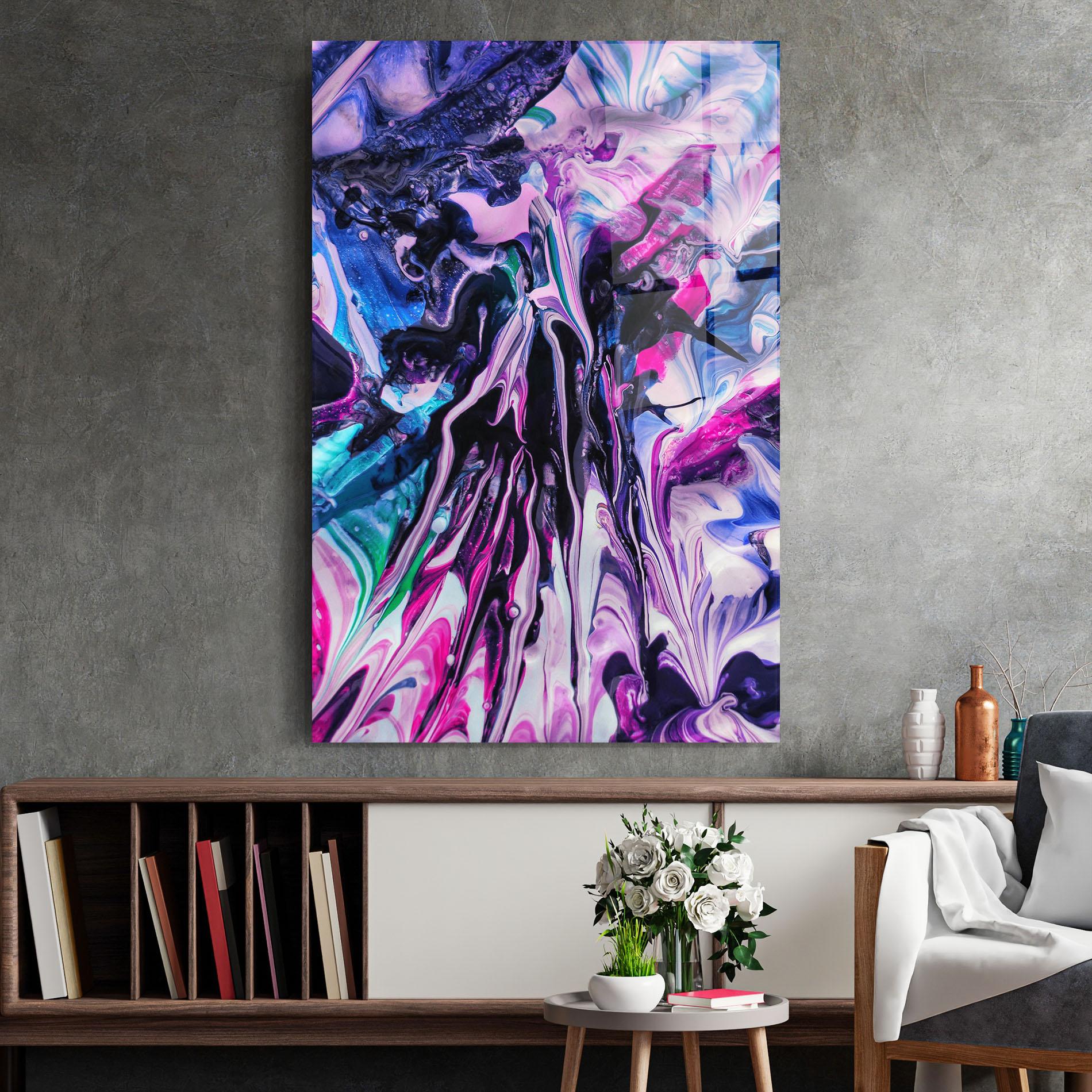 Glasbild Abstract Rose Colours mockup 2