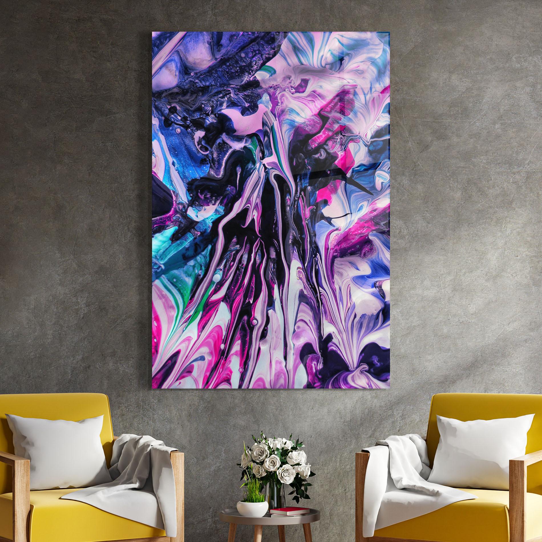 Glasbild Abstract Rose Colours mockup 4