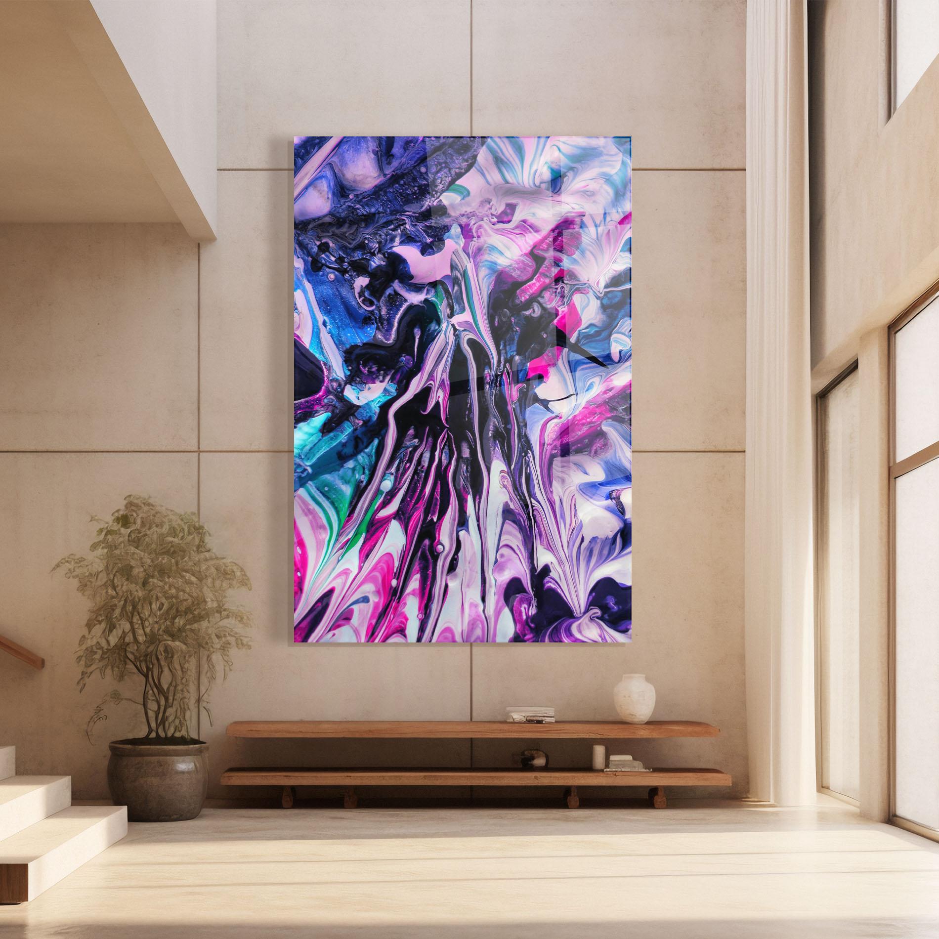 Glasbild Abstract Rose Colours mockup 8