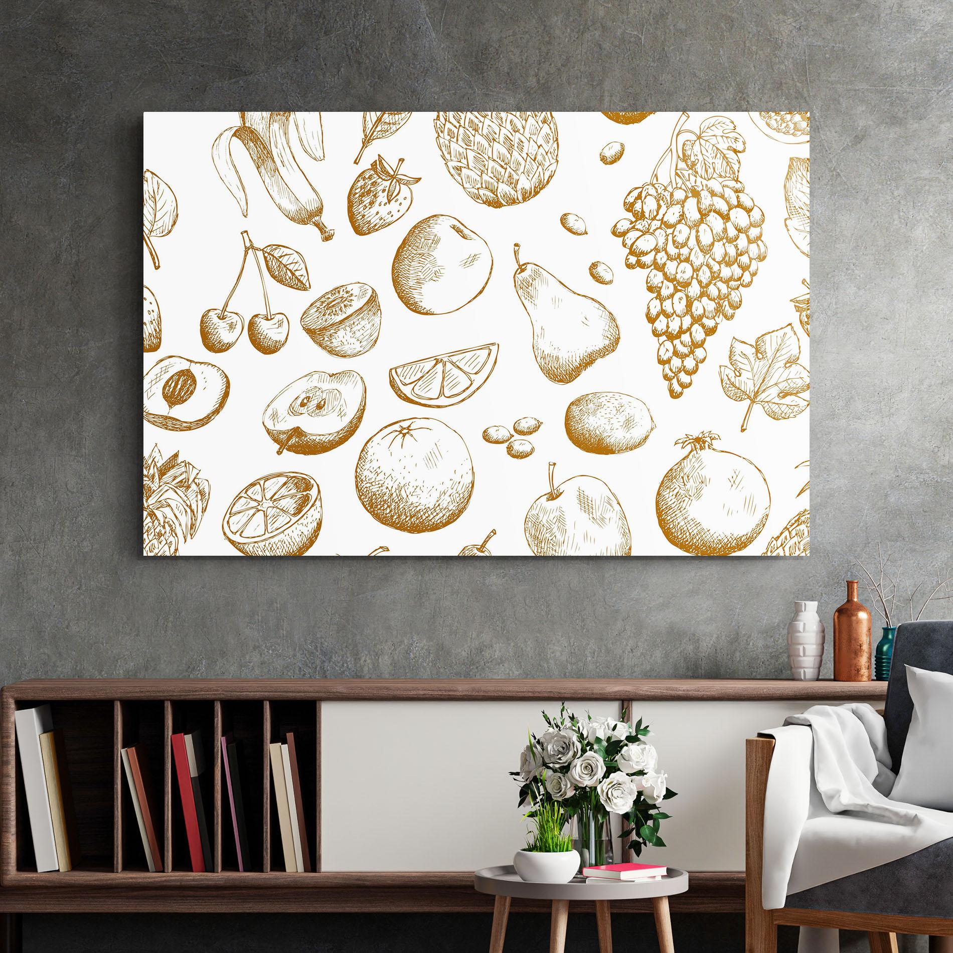 Glasbild Floating Fruits mockup 2