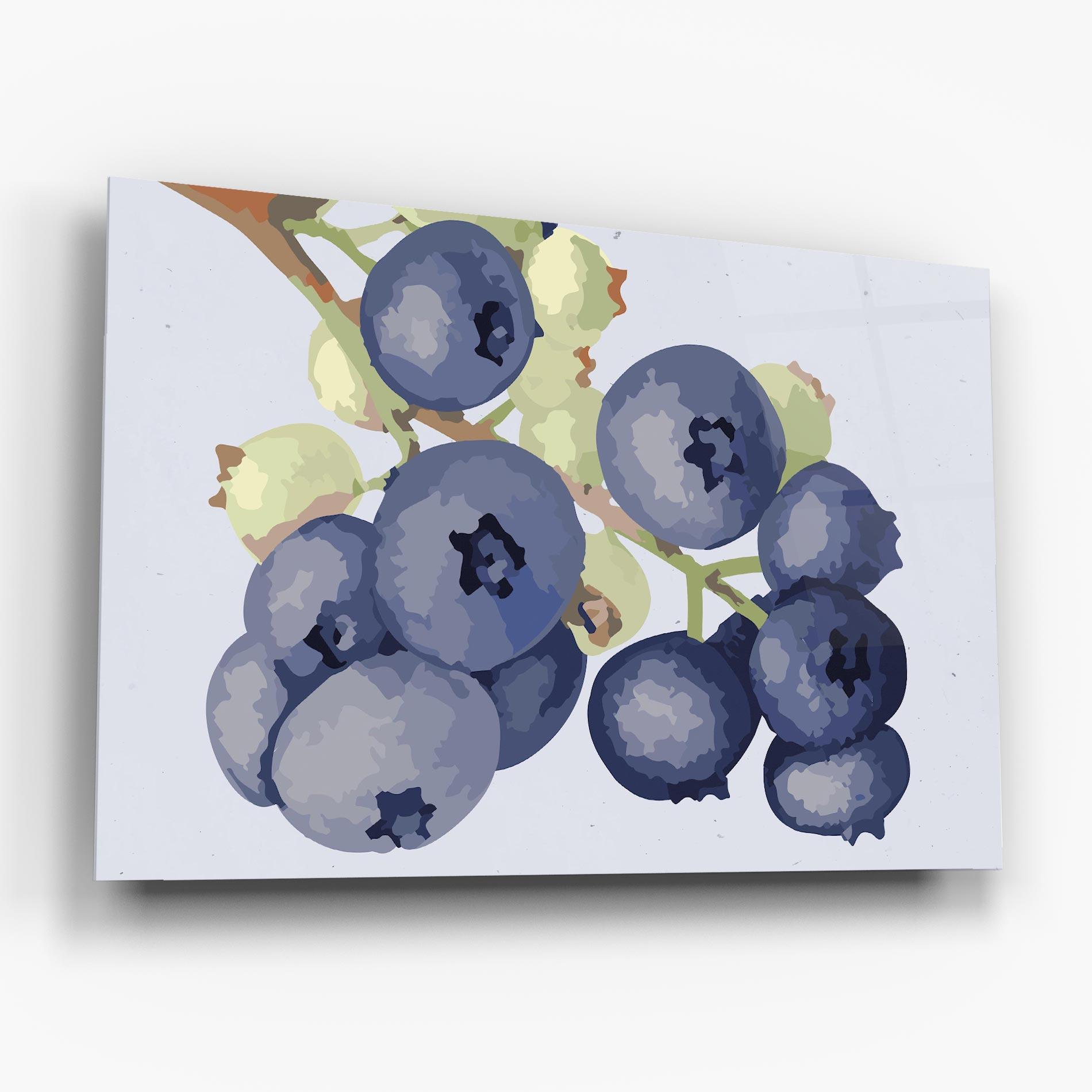 Glasbild Blueberries Art mockup 6