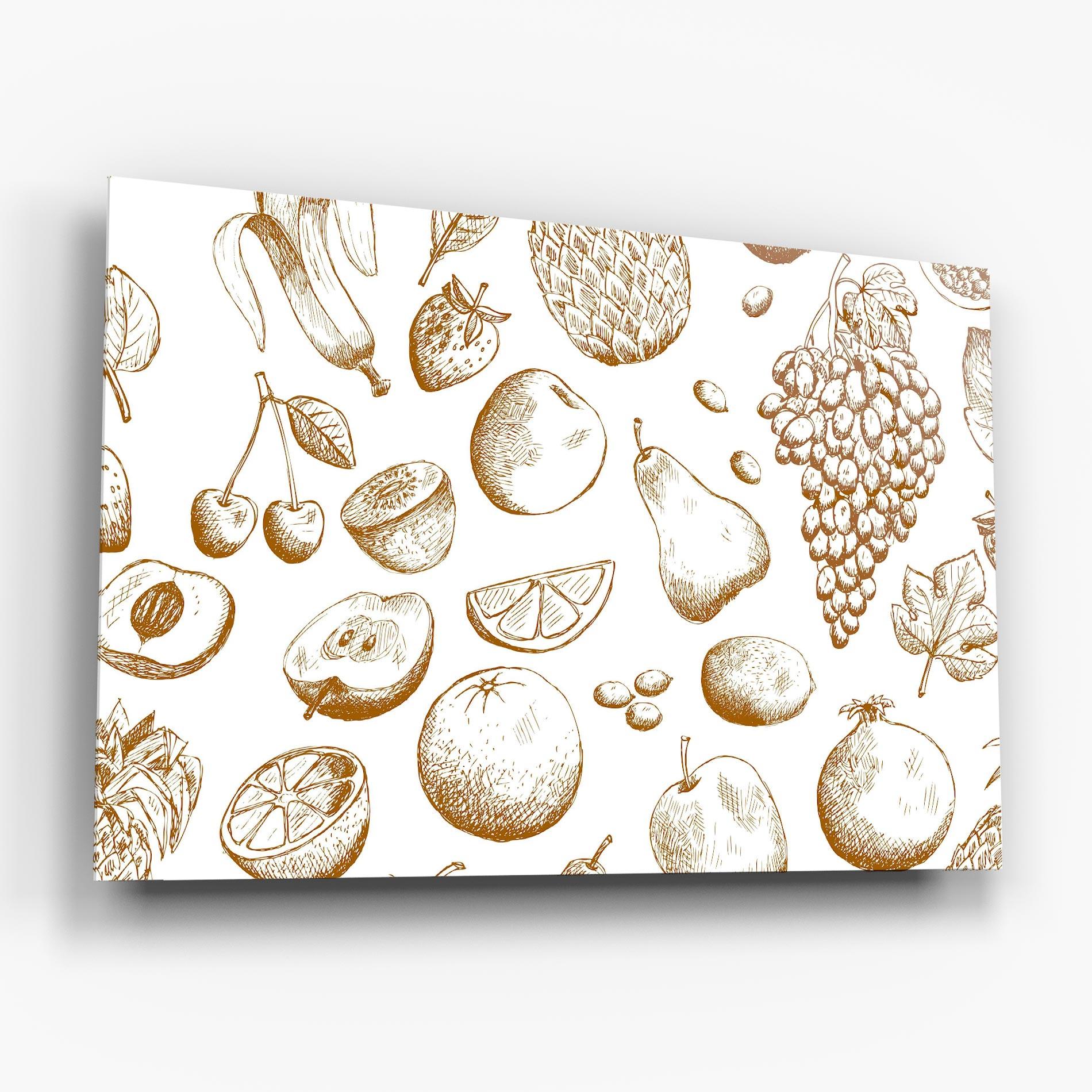 Glasbild Floating Fruits mockup 6