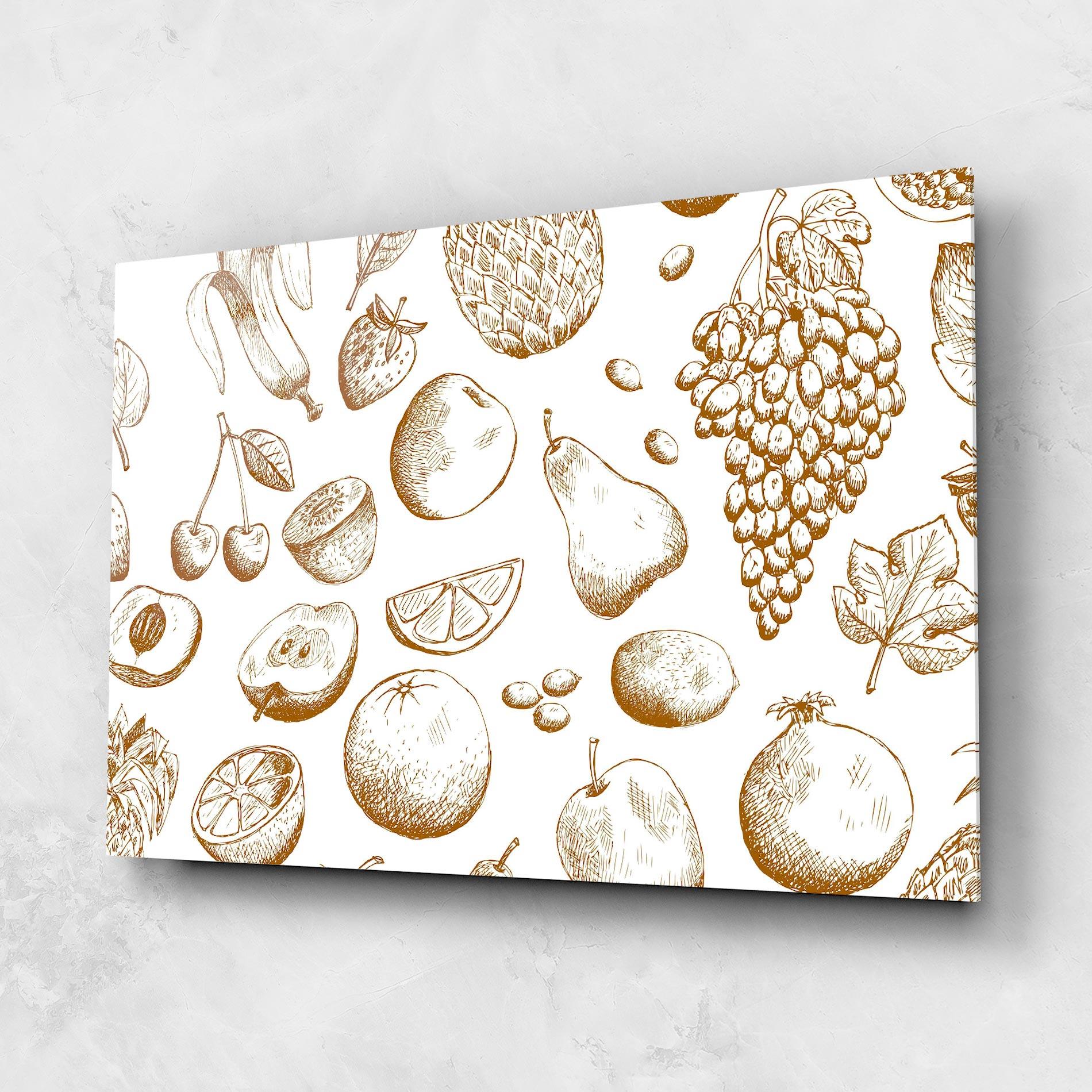 Glasbild Floating Fruits mockup 1