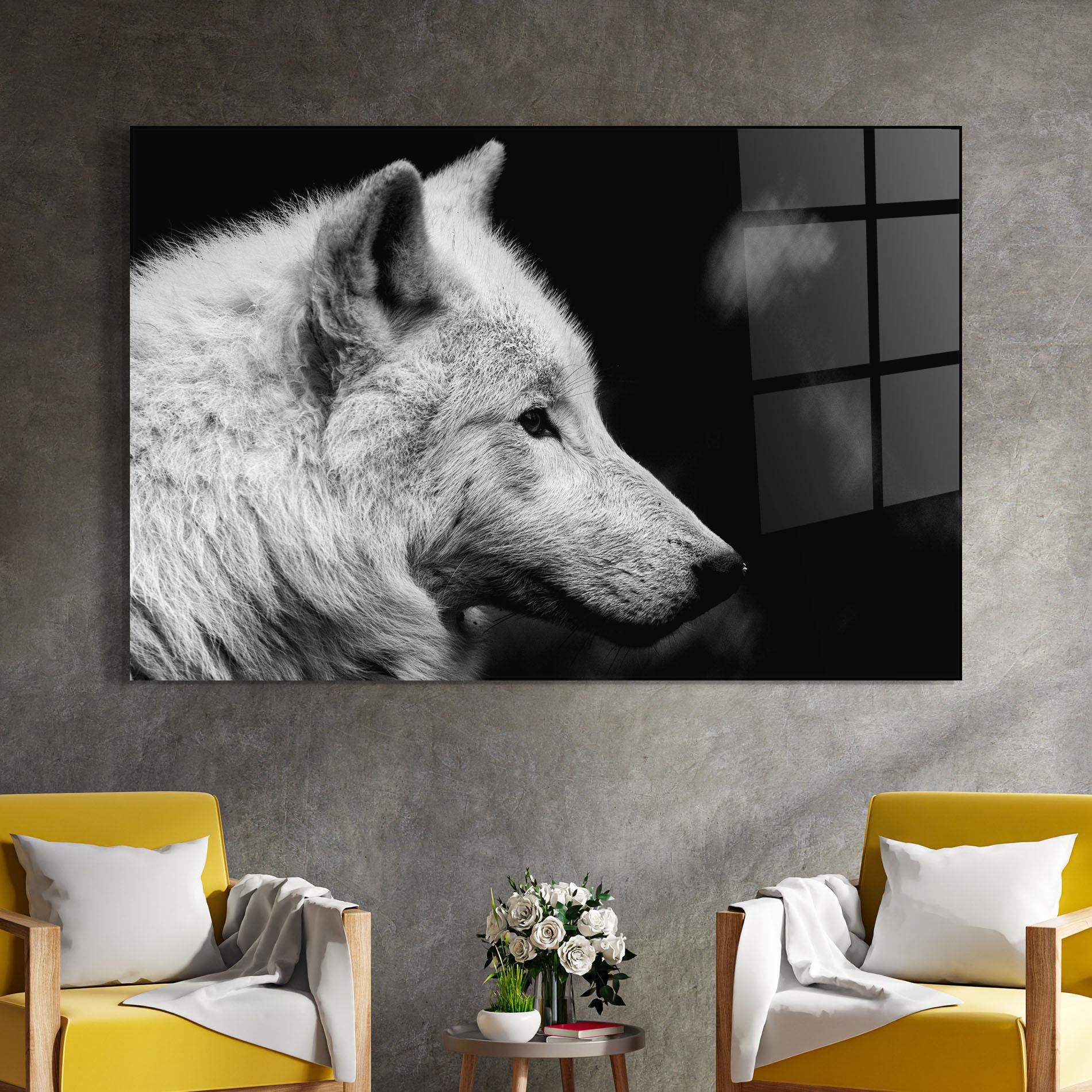 Glasbild Grey Wolf mockup 4