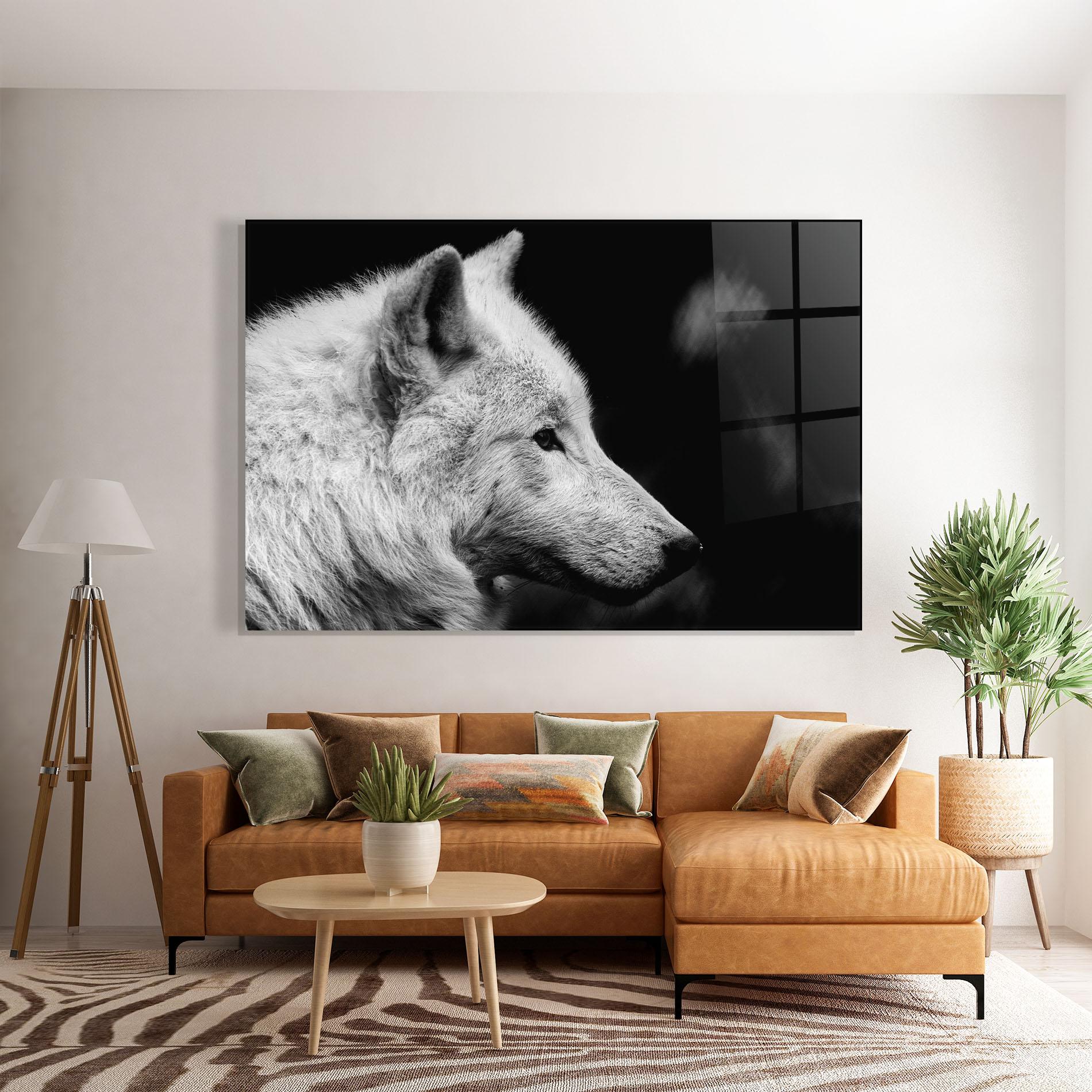 Glasbild Grey Wolf mockup 7