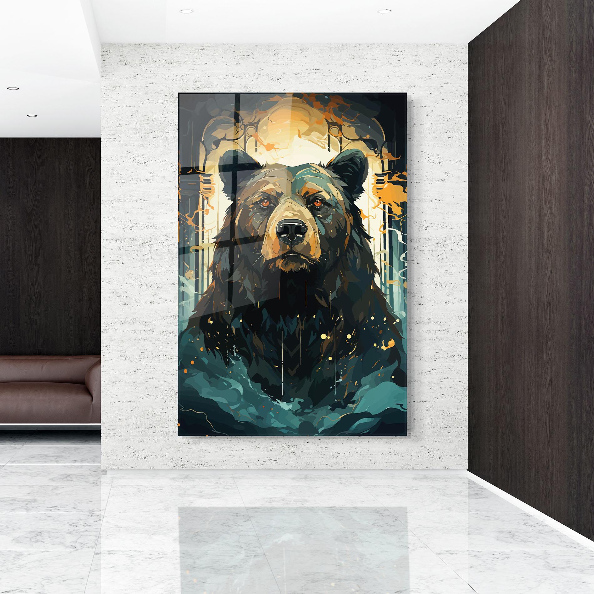 Glasbild Brown Bear Art mockup 9