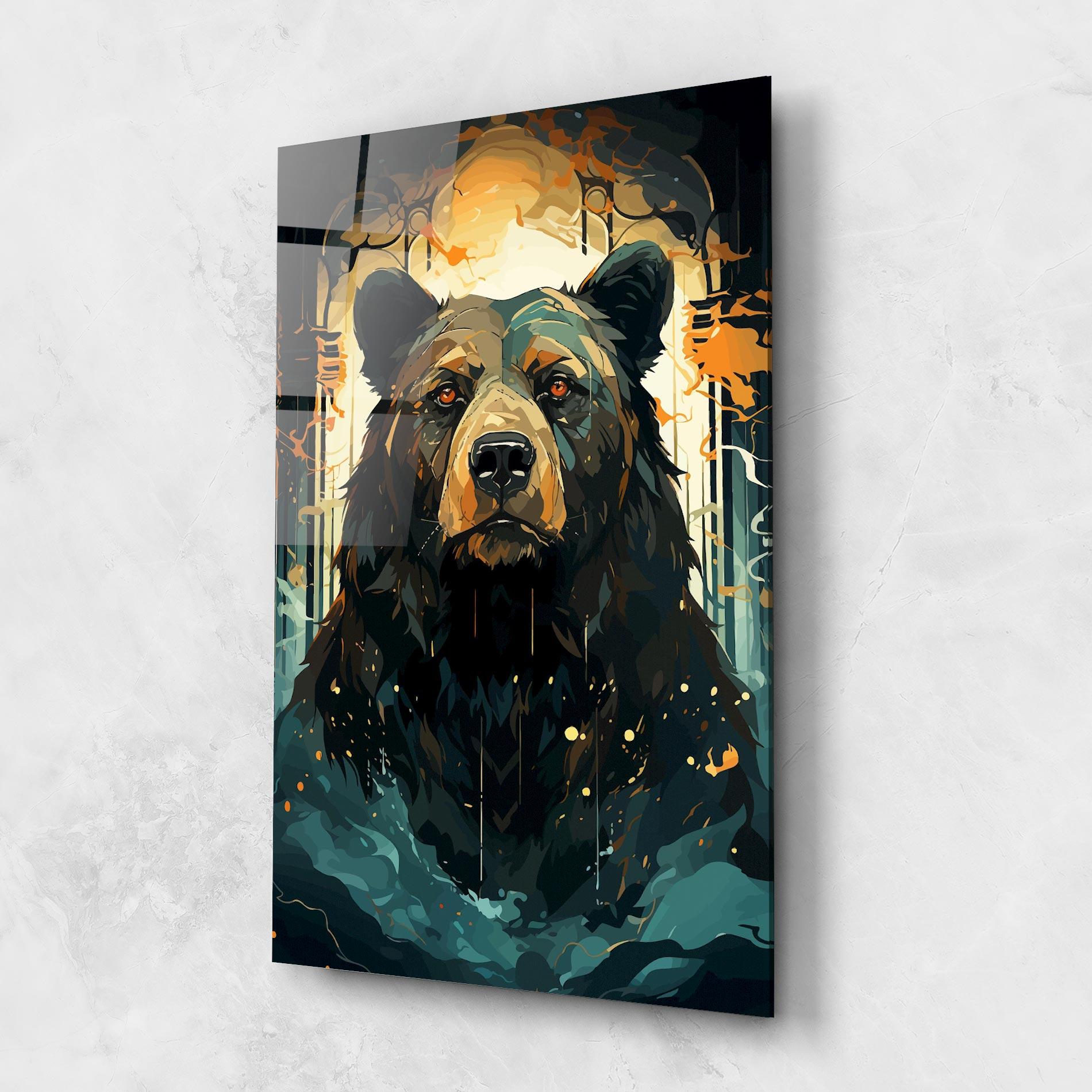 Glasbild Brown Bear Art mockup 1