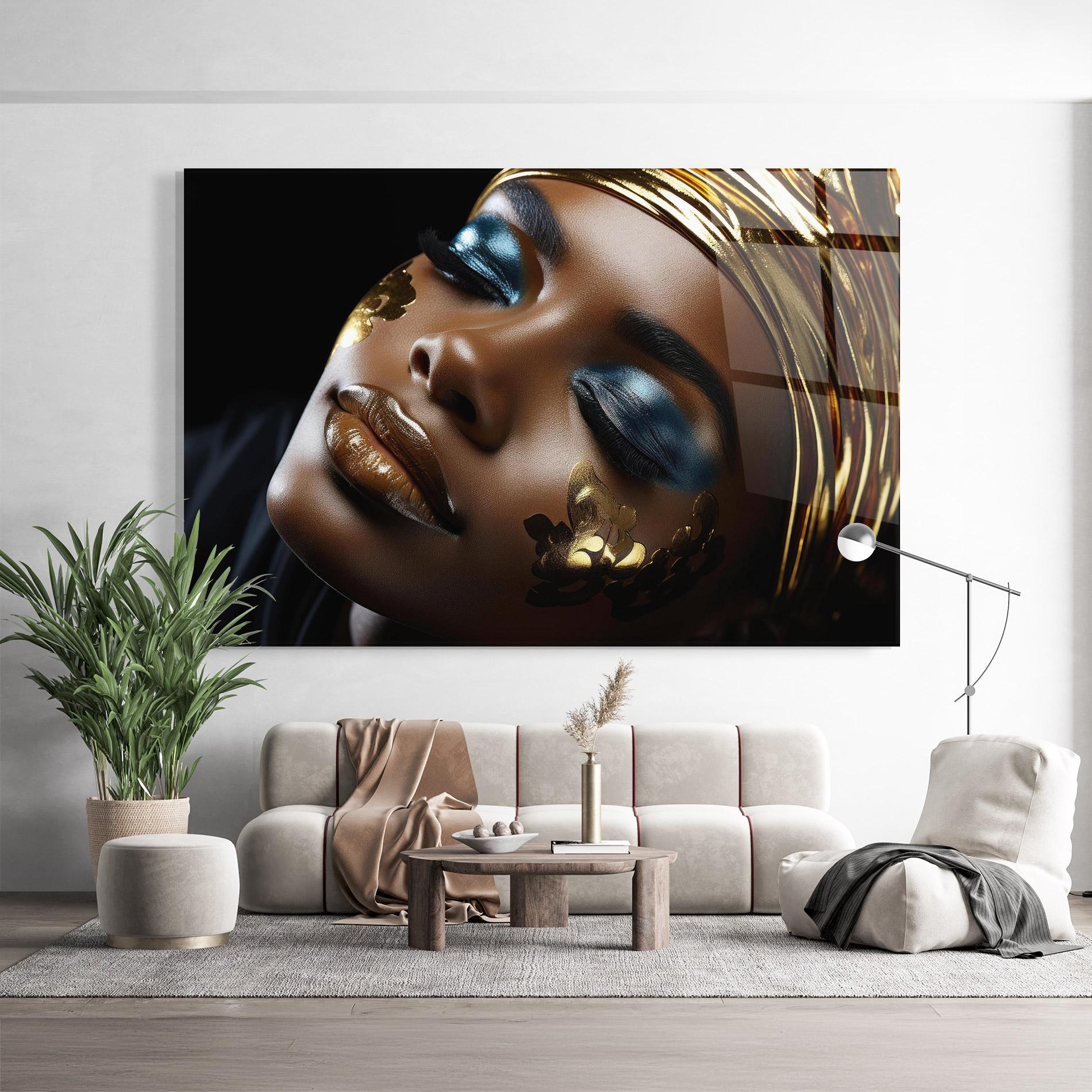 Glasbild Dark Blue Makeup mockup 9