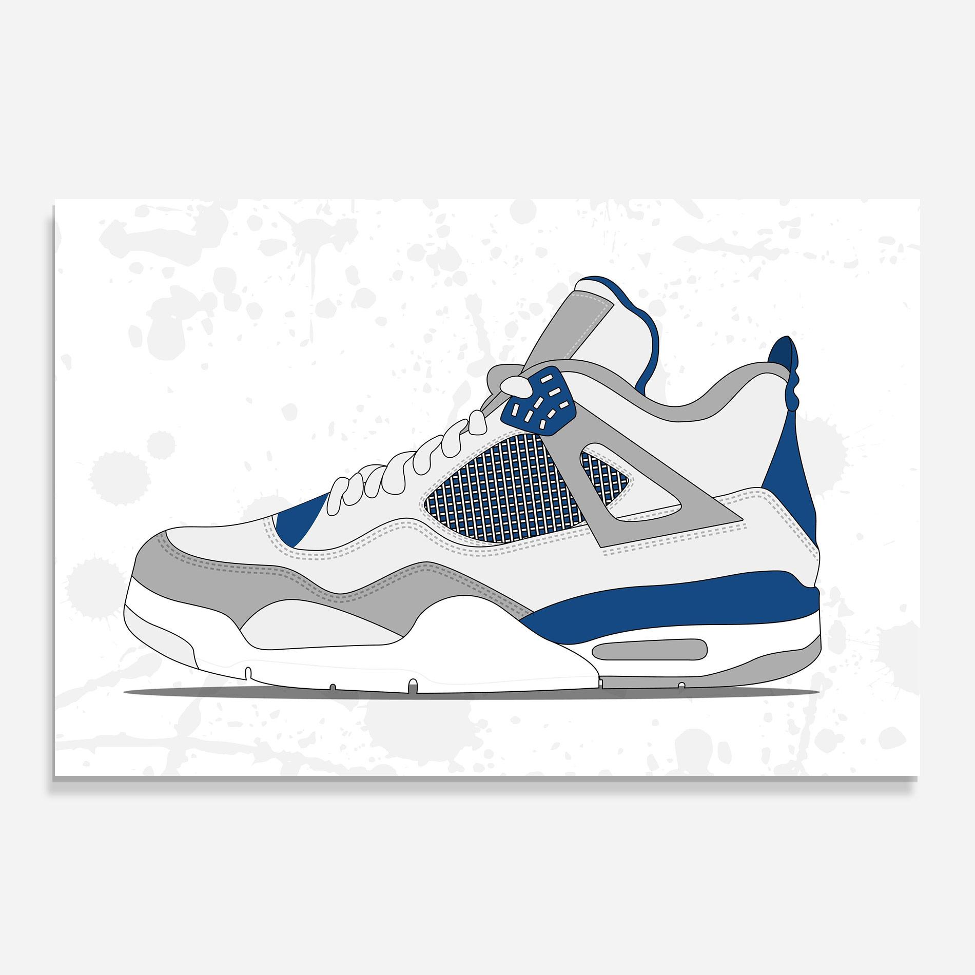 Glasbild Blue Grey Sneakers mockup 0