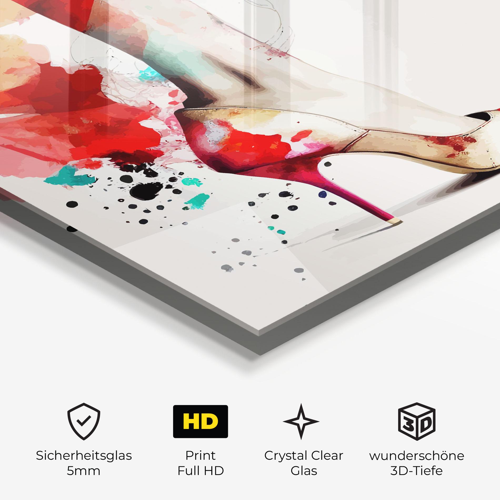 Glasbild Cream Heels Art mockup 3