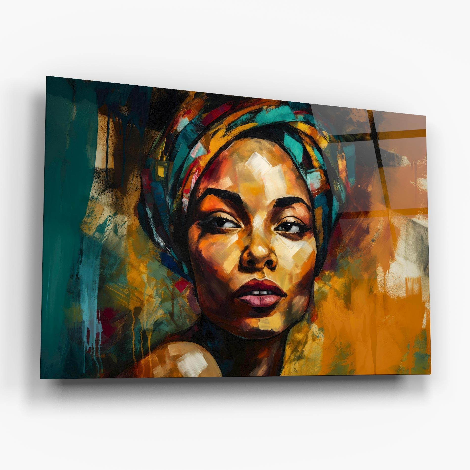 Glasbild Enigmatic Expression mockup 6