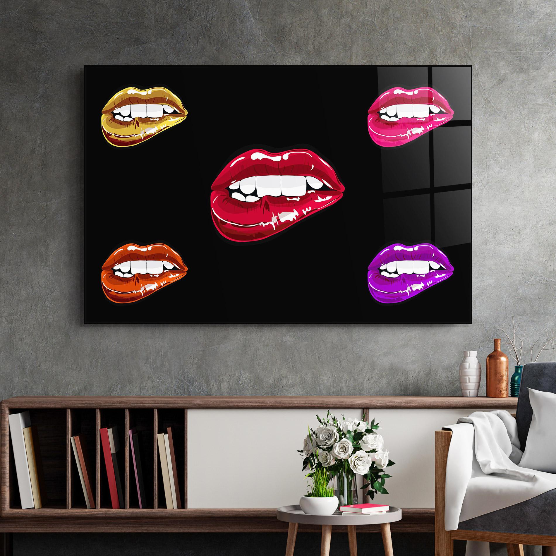 Glasbild Mix Color Lips mockup 2