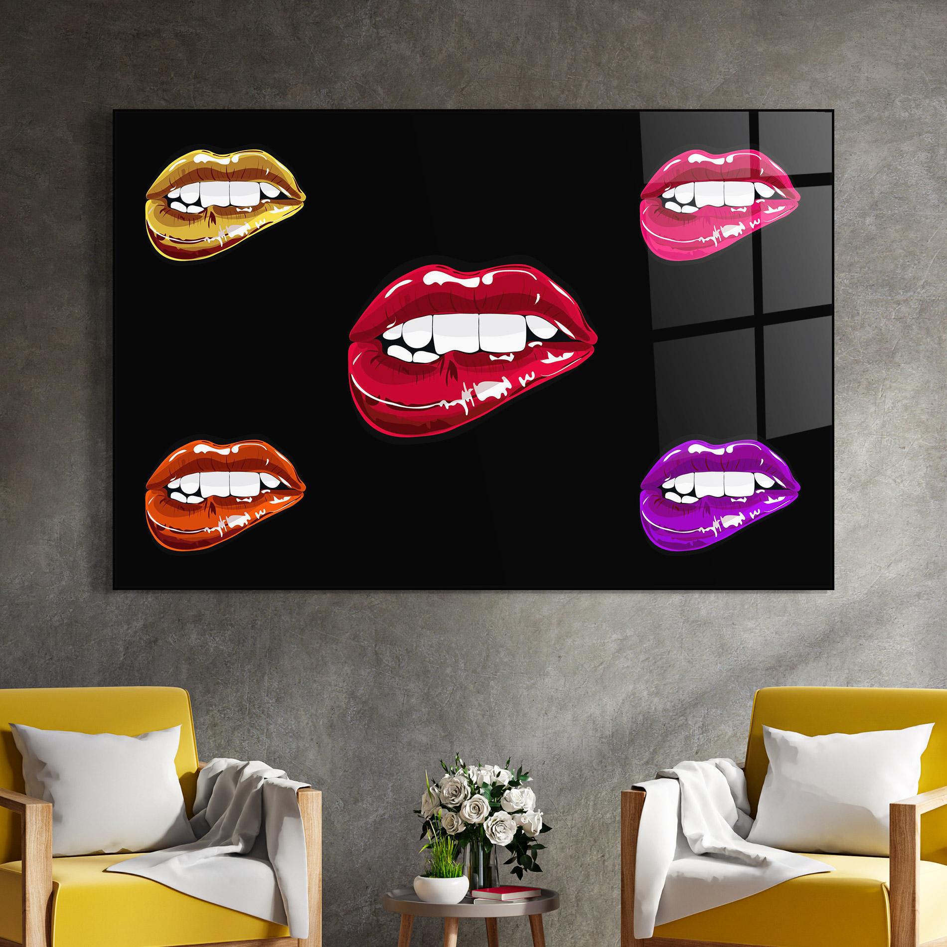 Glasbild Mix Color Lips mockup 4