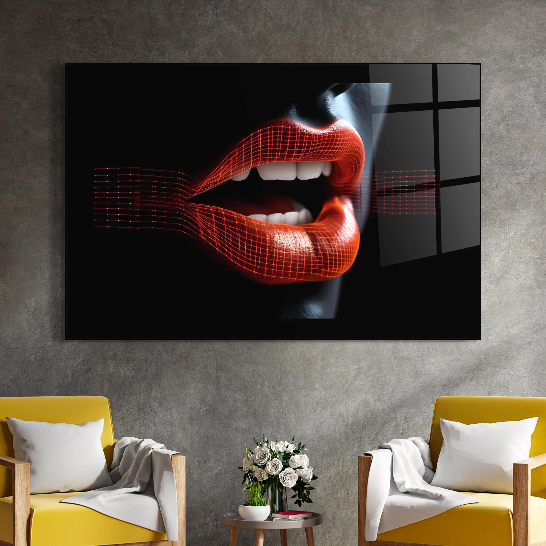 Glasbild Orange mockup 4