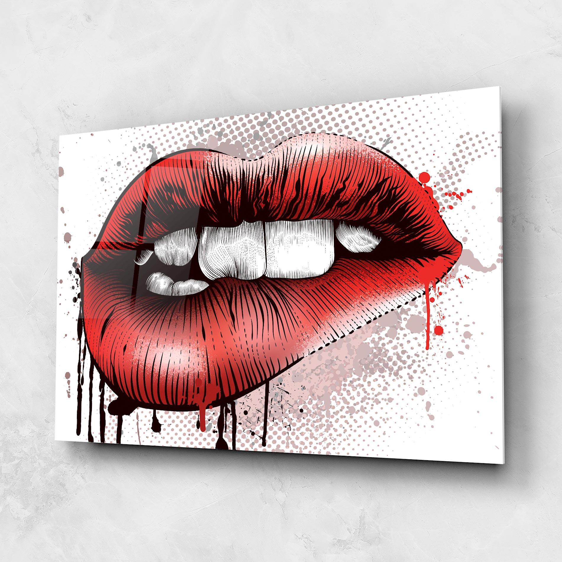 Glasbild Lips Pop Artistic mockup 1