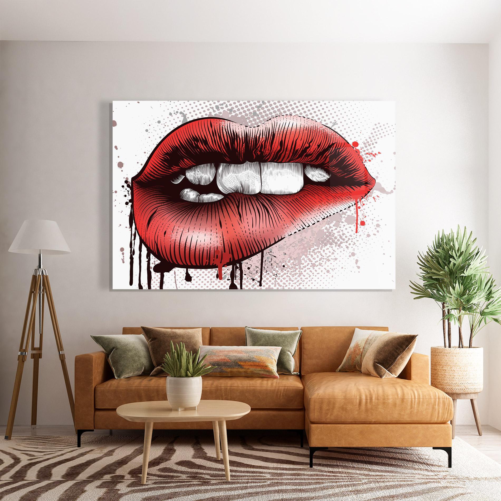 Glasbild Lips Pop Artistic mockup 7