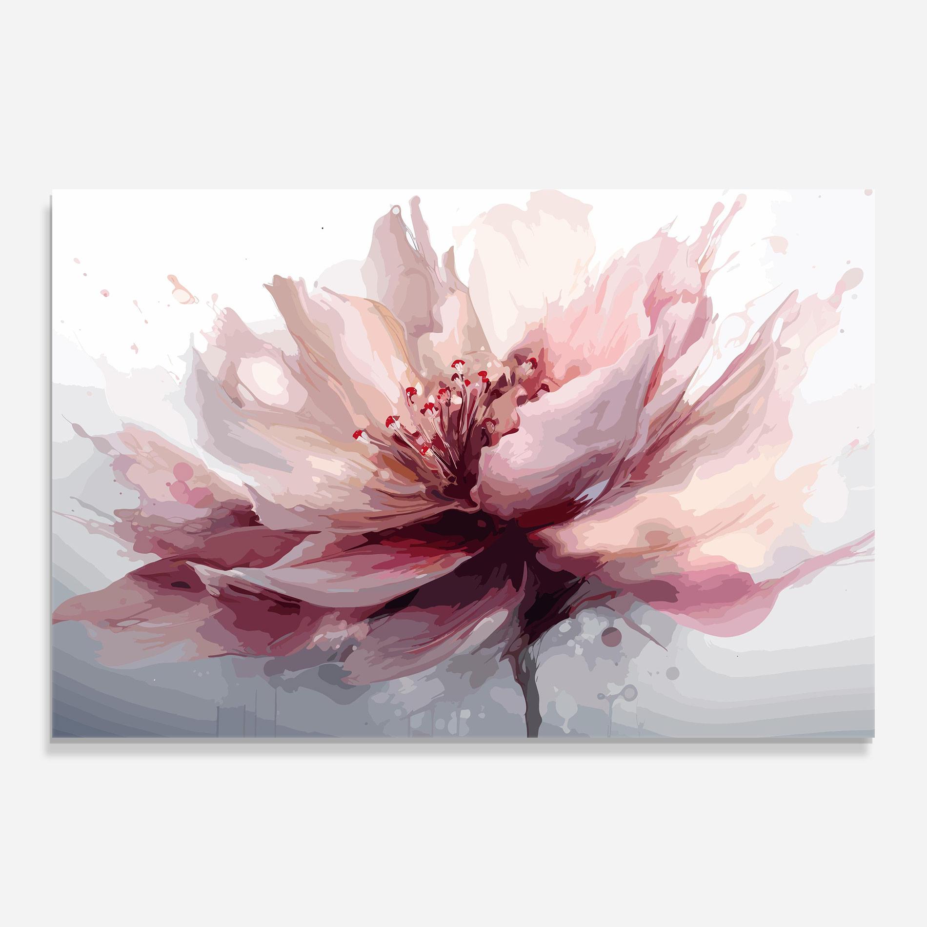 Glasbild Meditation Flower mockup 0
