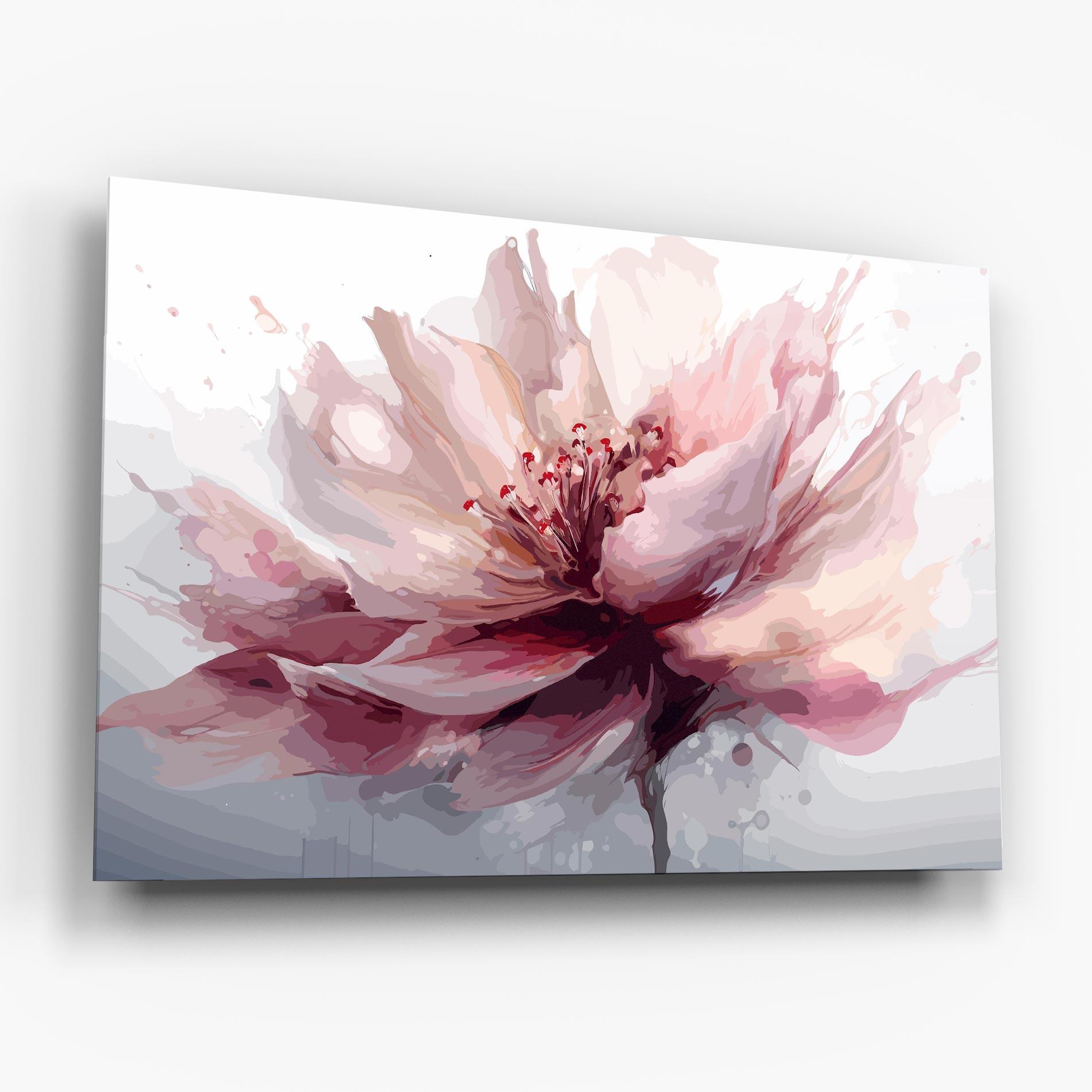 Glasbild Meditation Flower mockup 6