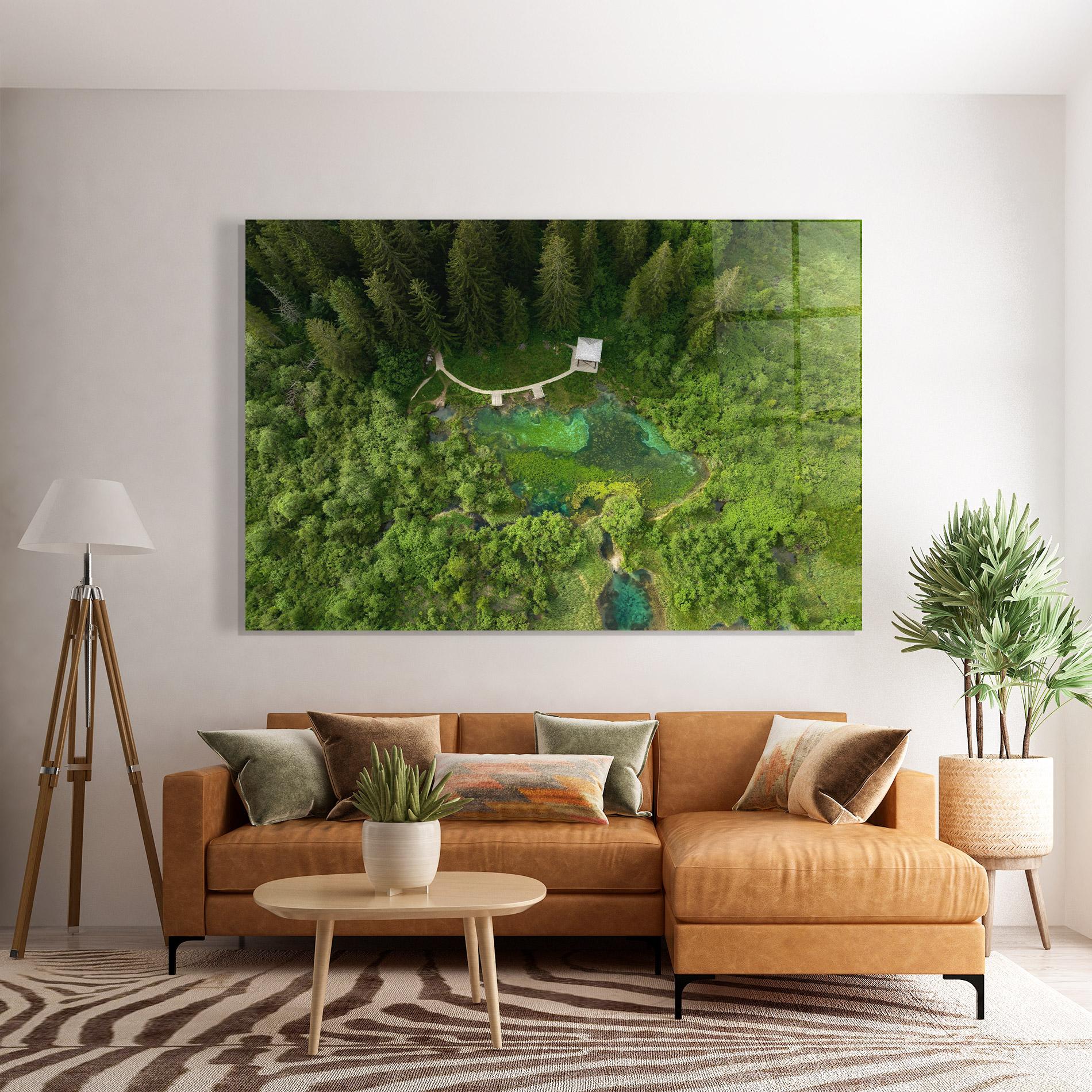 Glasbild Forest Pretty View mockup 7