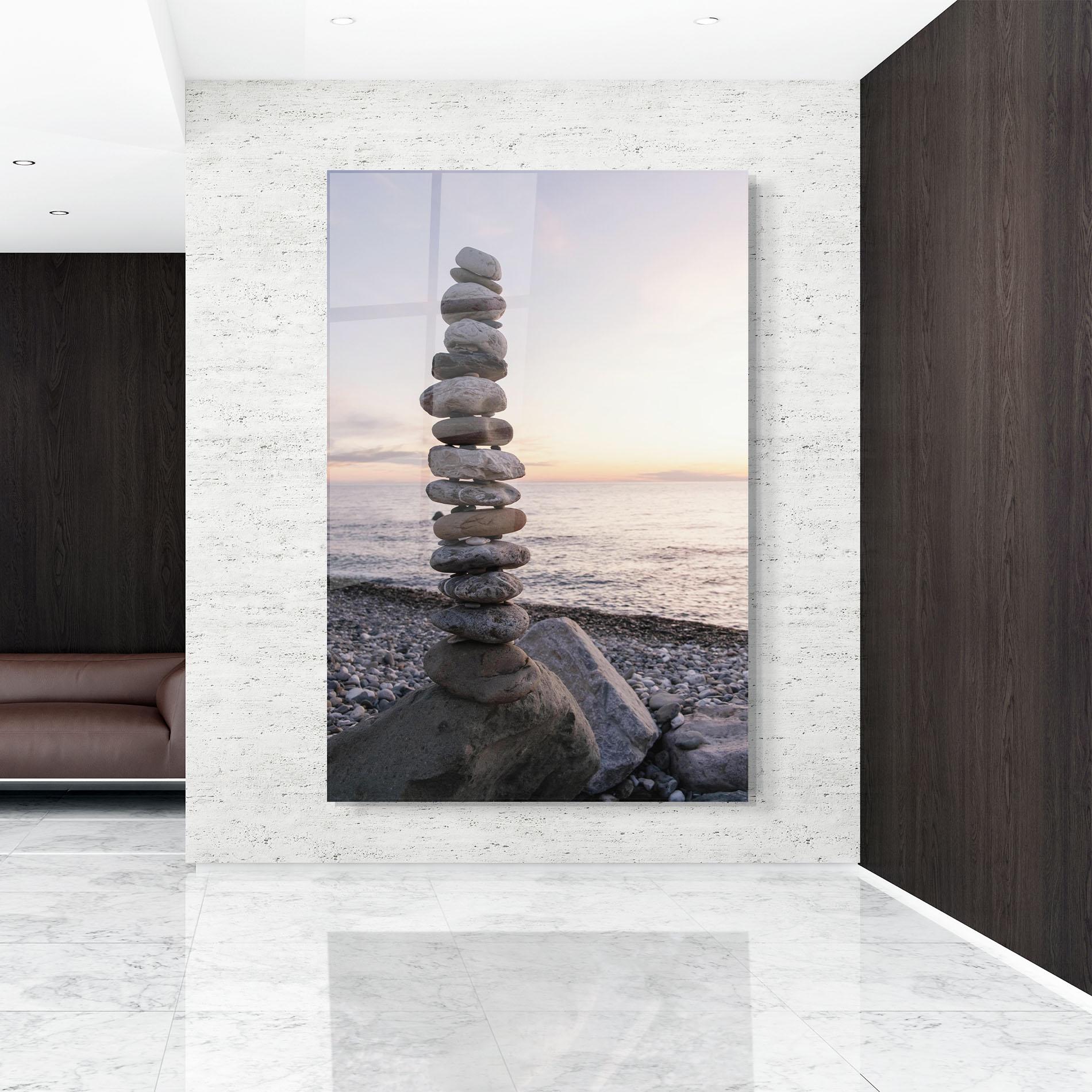 Glasbild Pebbles Seaside mockup 9