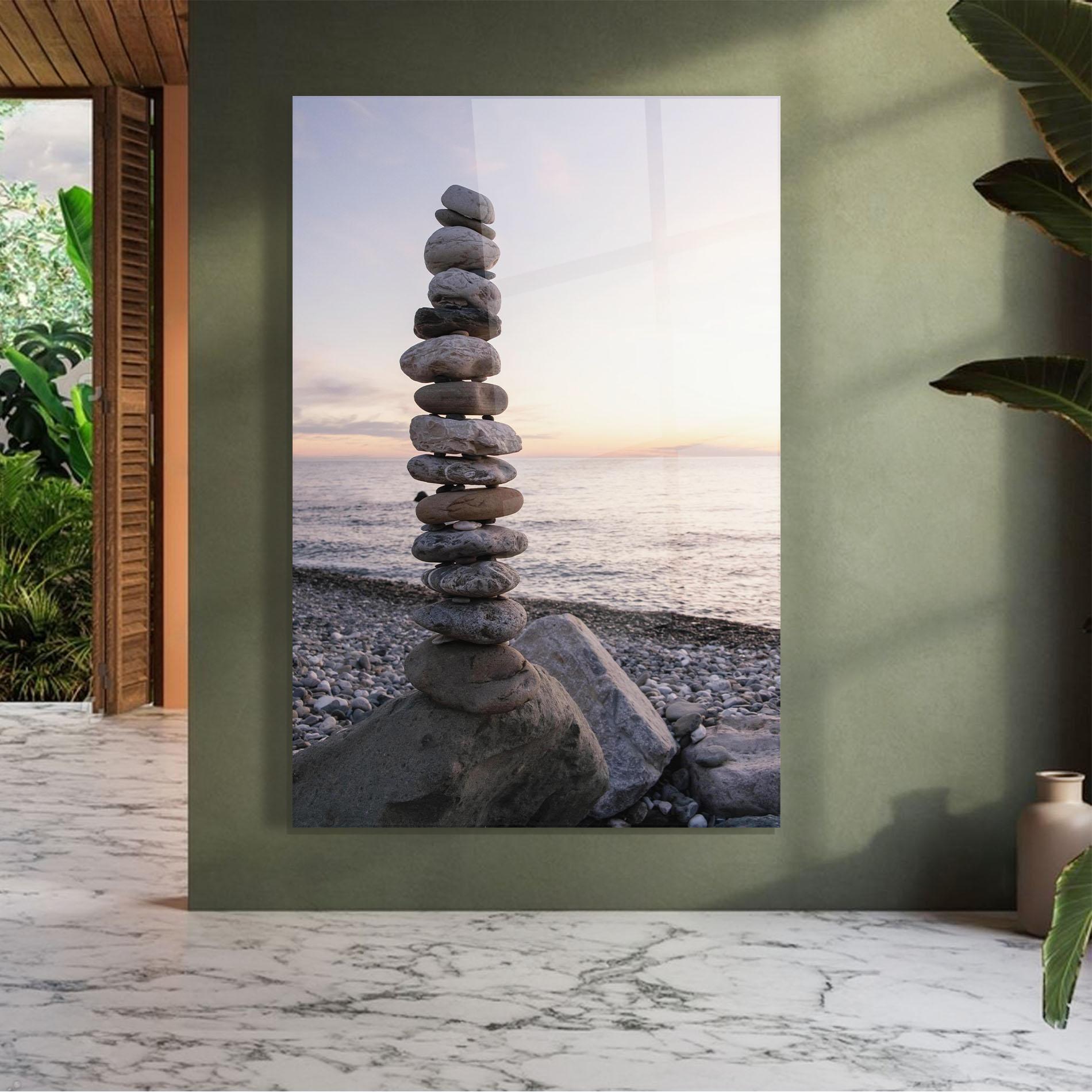 Glasbild Pebbles Seaside mockup 7