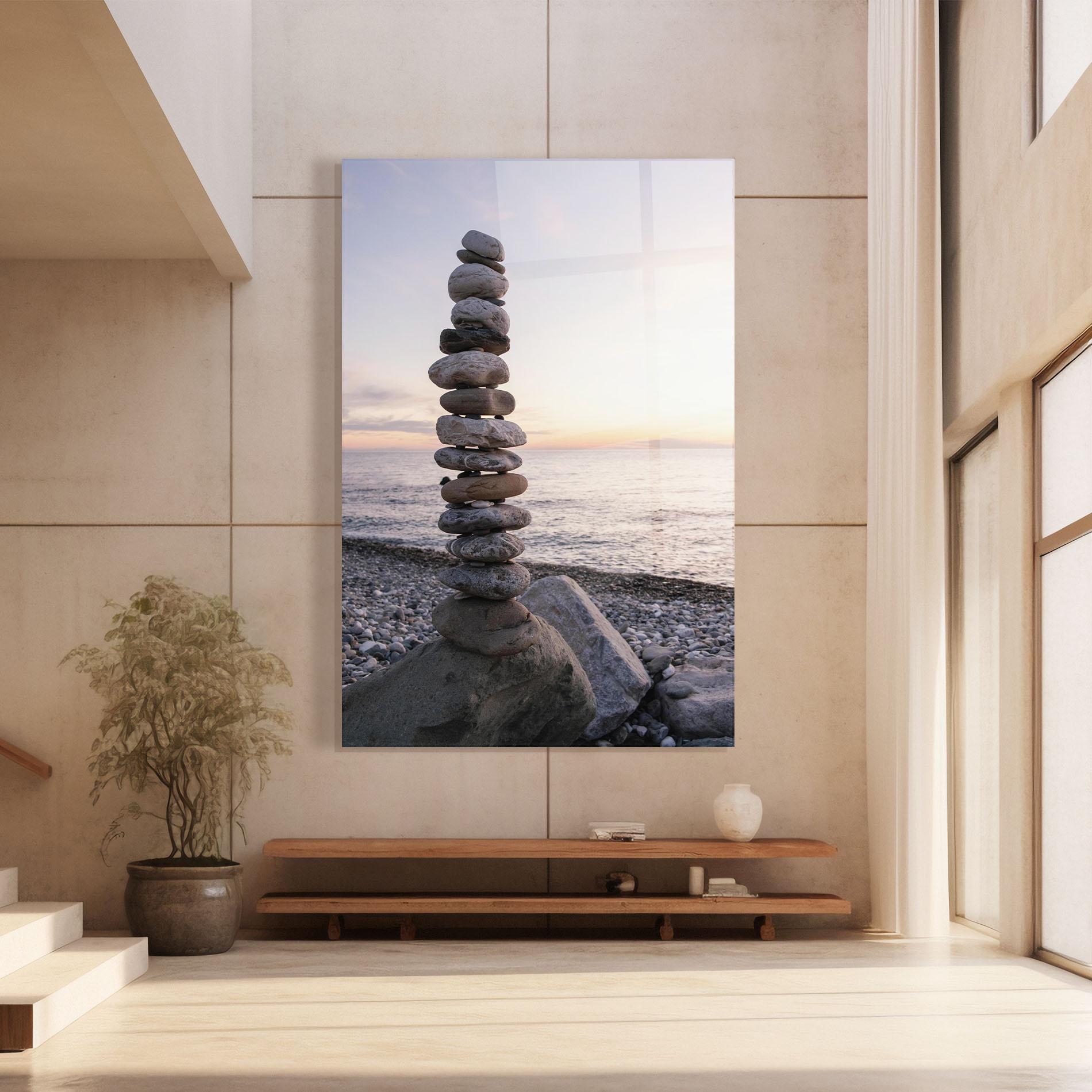 Glasbild Pebbles Seaside mockup 8