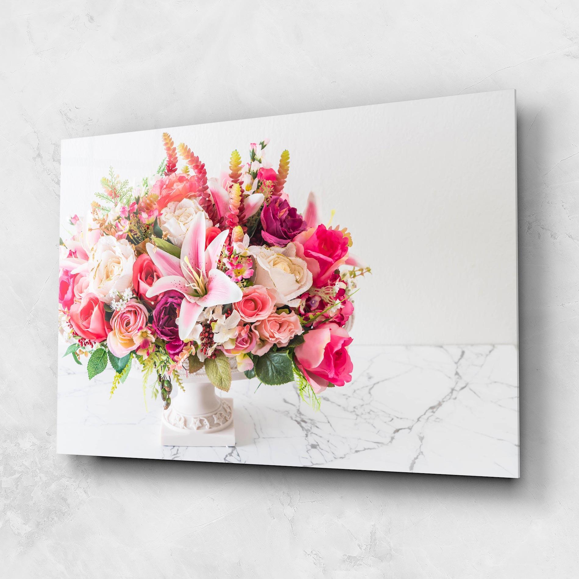 Glasbild Bouquet Flowers Vase mockup 1