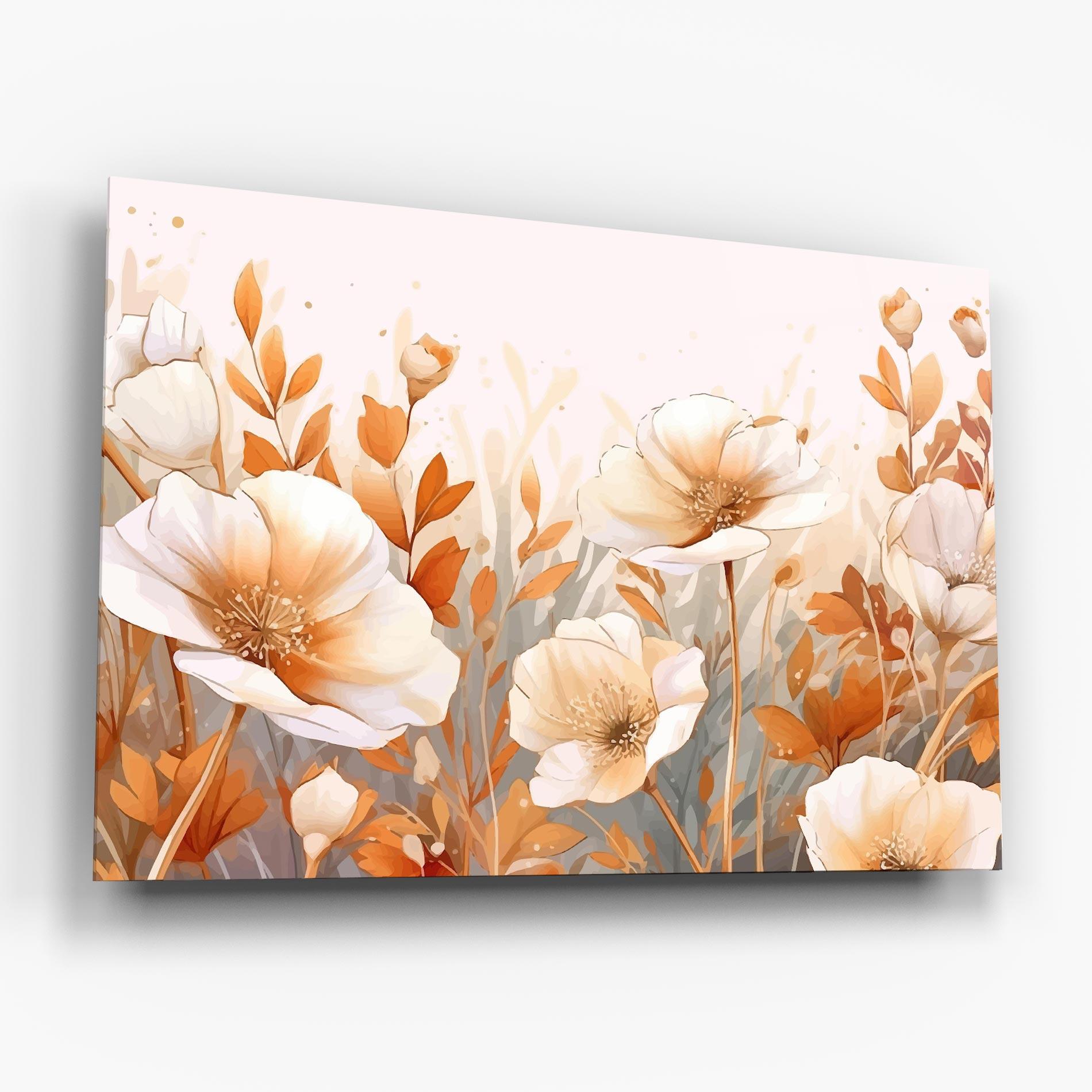 Glasbild Orange Cream Poppy mockup 6
