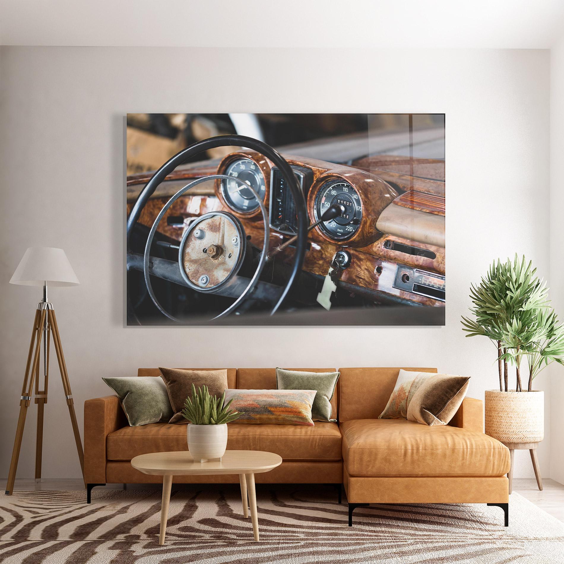 Glasbild Brown Clean Car mockup 7