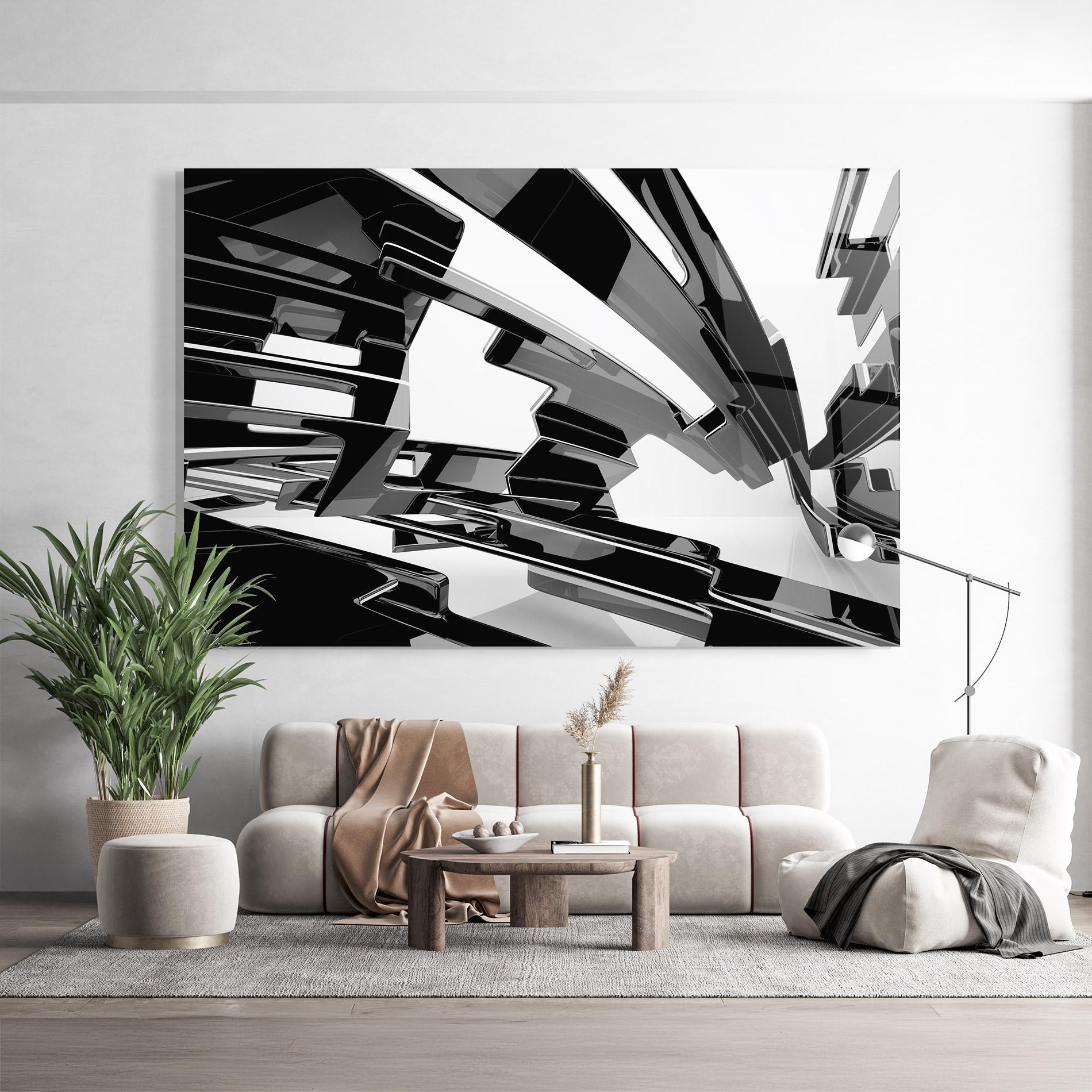 Glasbild Glossy Sculpture mockup 9