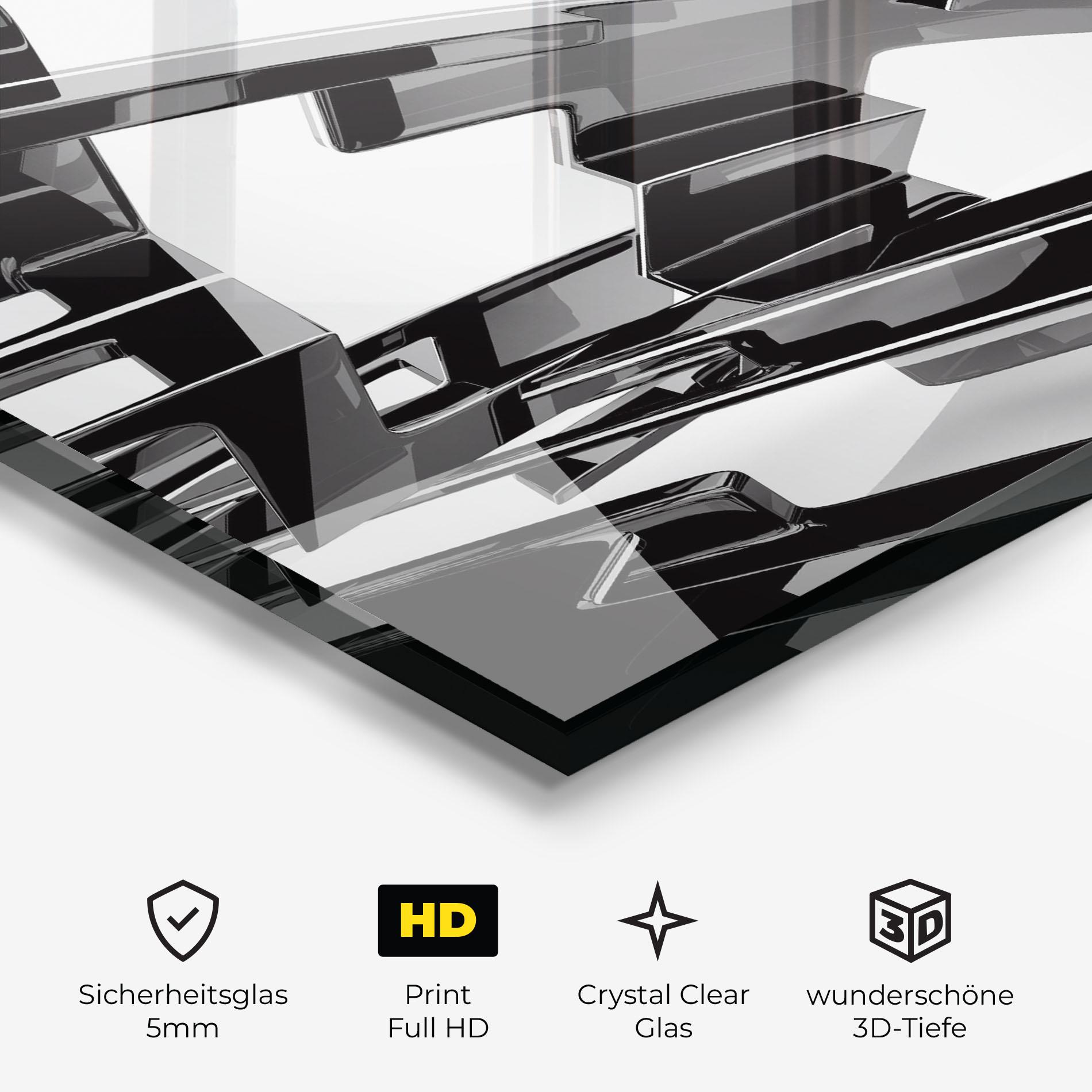 Glasbild Glossy Sculpture mockup 3