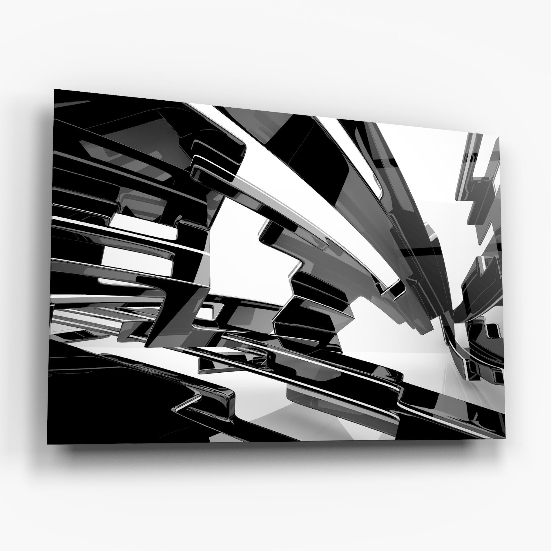 Glasbild Glossy Sculpture mockup 6