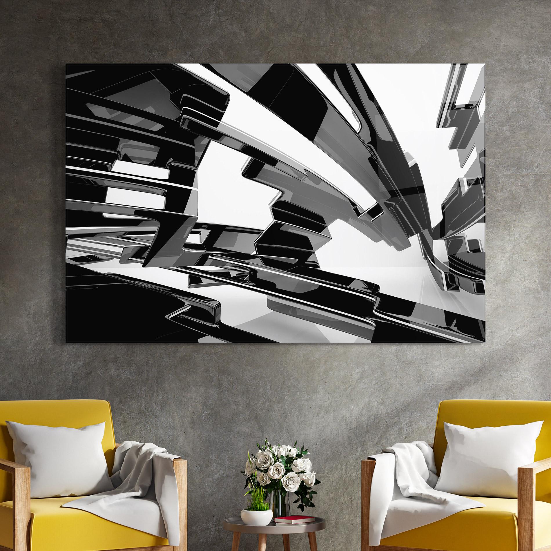 Glasbild Glossy Sculpture mockup 4