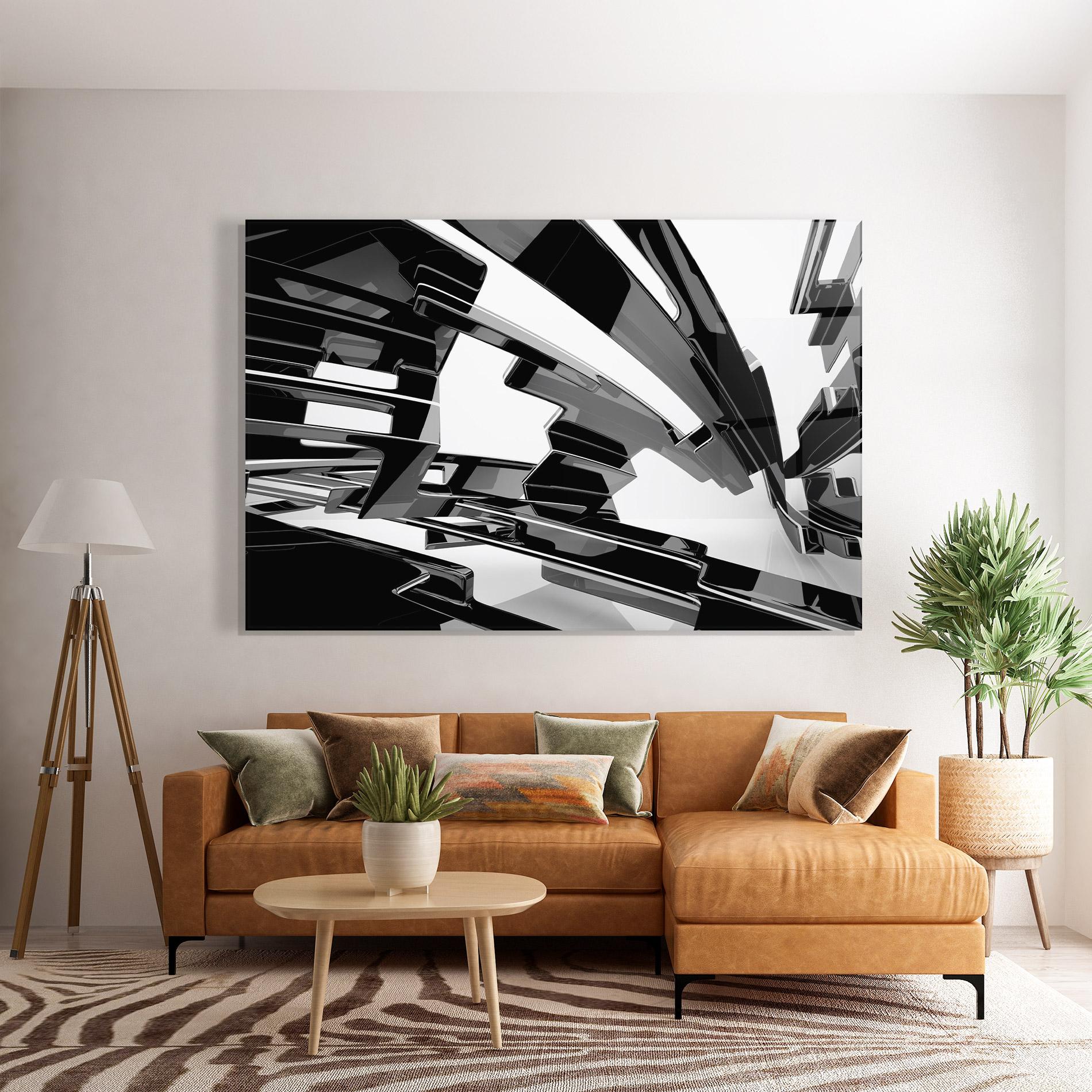 Glasbild Glossy Sculpture mockup 7