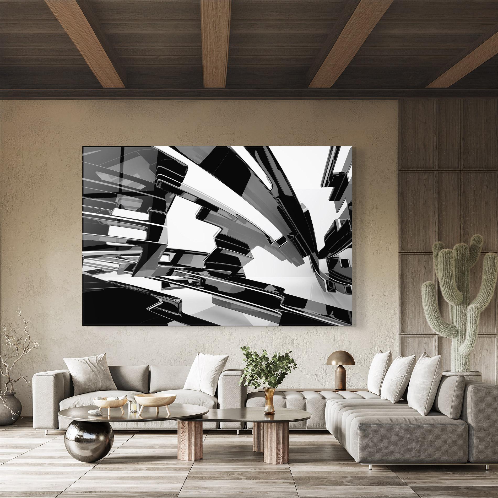 Glasbild Glossy Sculpture mockup 8