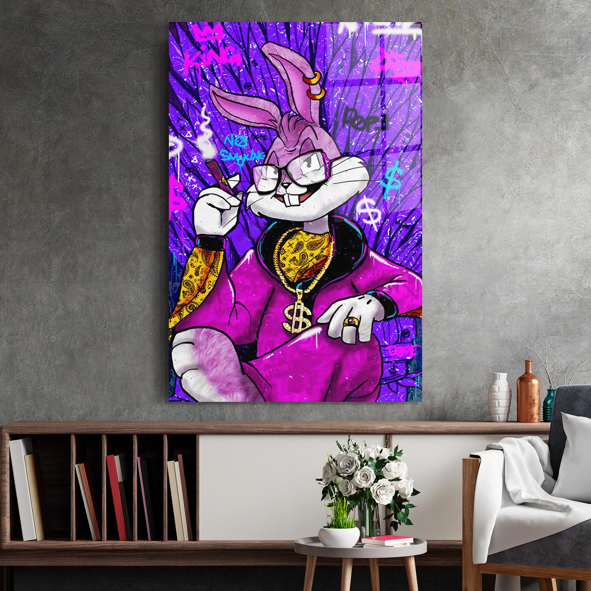 Glasbild Boss Buny mockup 2