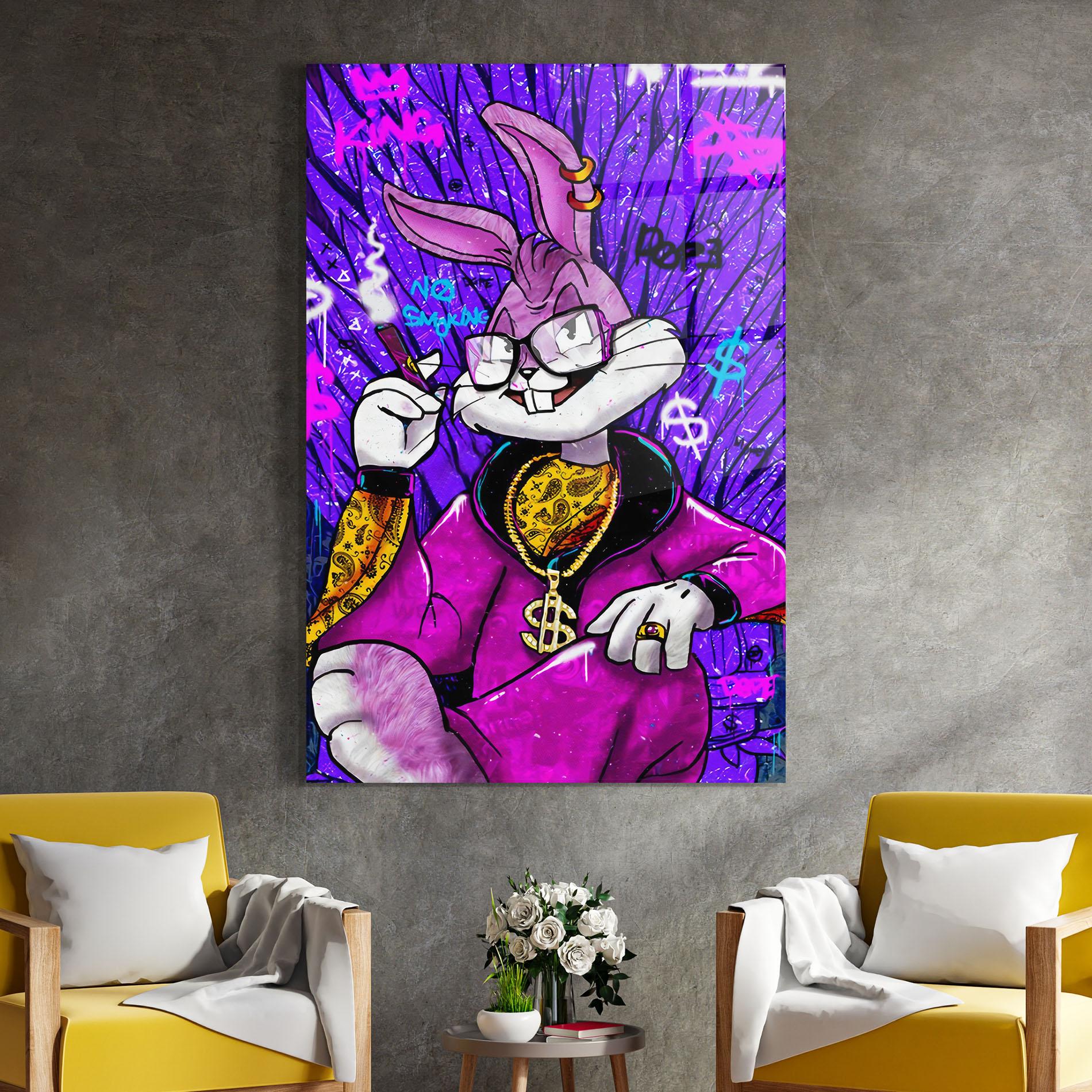 Glasbild Boss Buny mockup 4