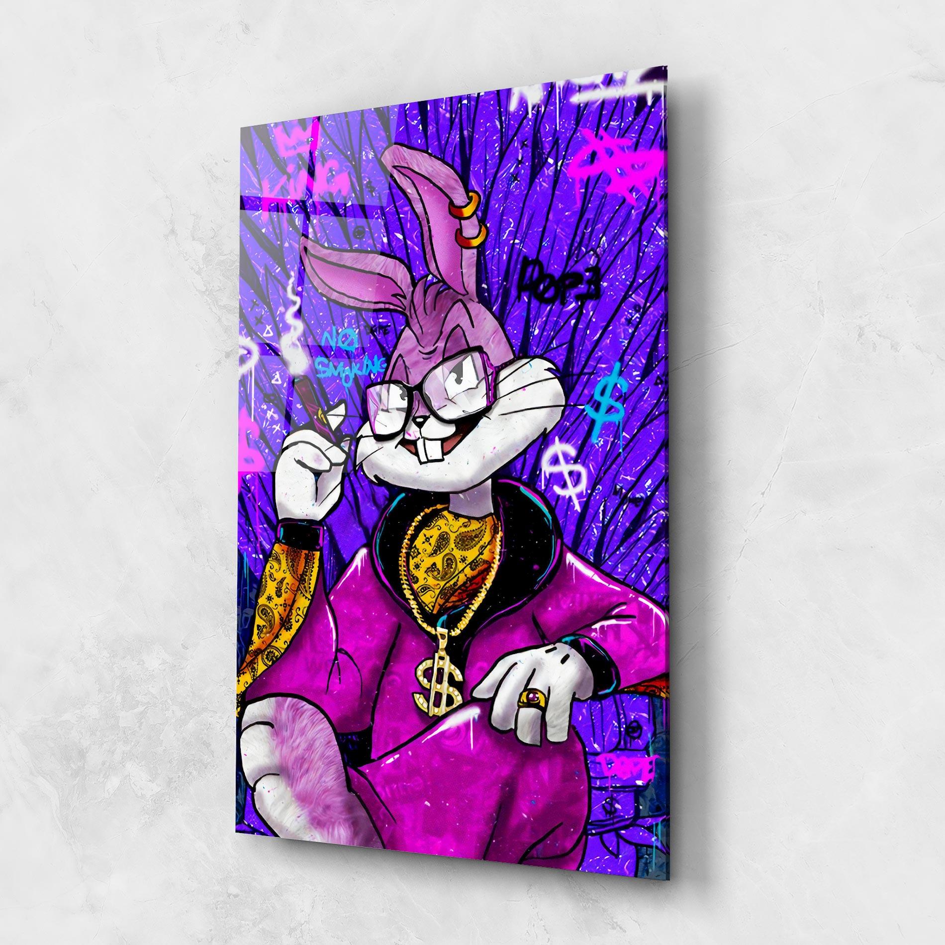 Glasbild Boss Buny mockup 1
