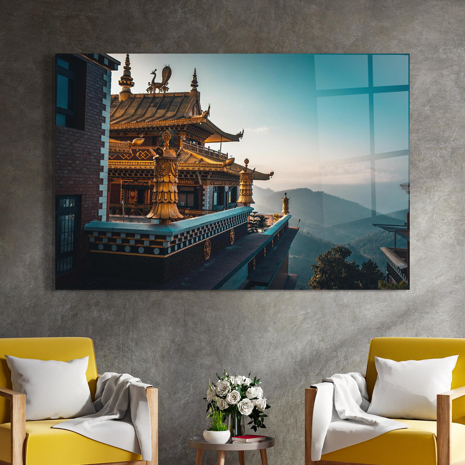 Glasbild Namo Buddha mockup 4