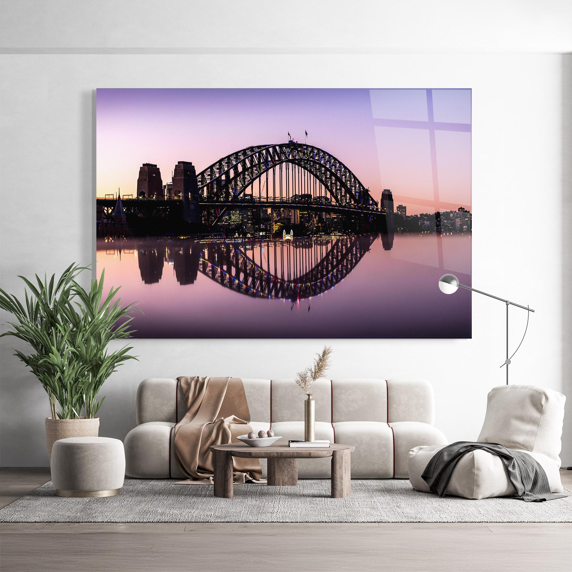Glasbild Purple Night Sydney mockup 9
