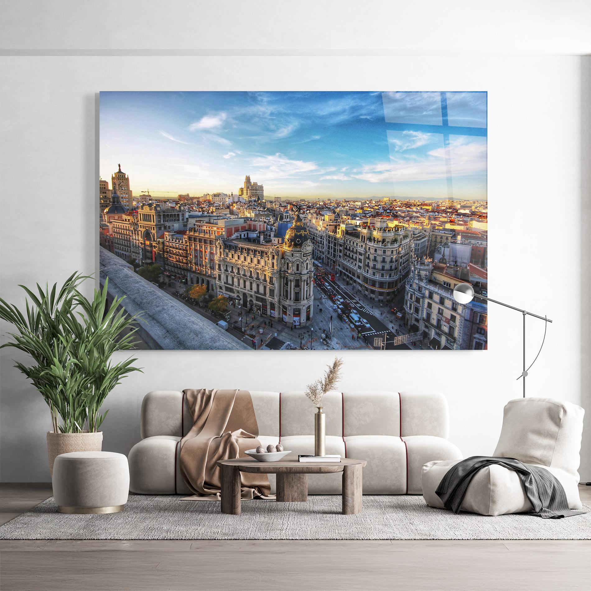 Glasbild Madrid View mockup 9