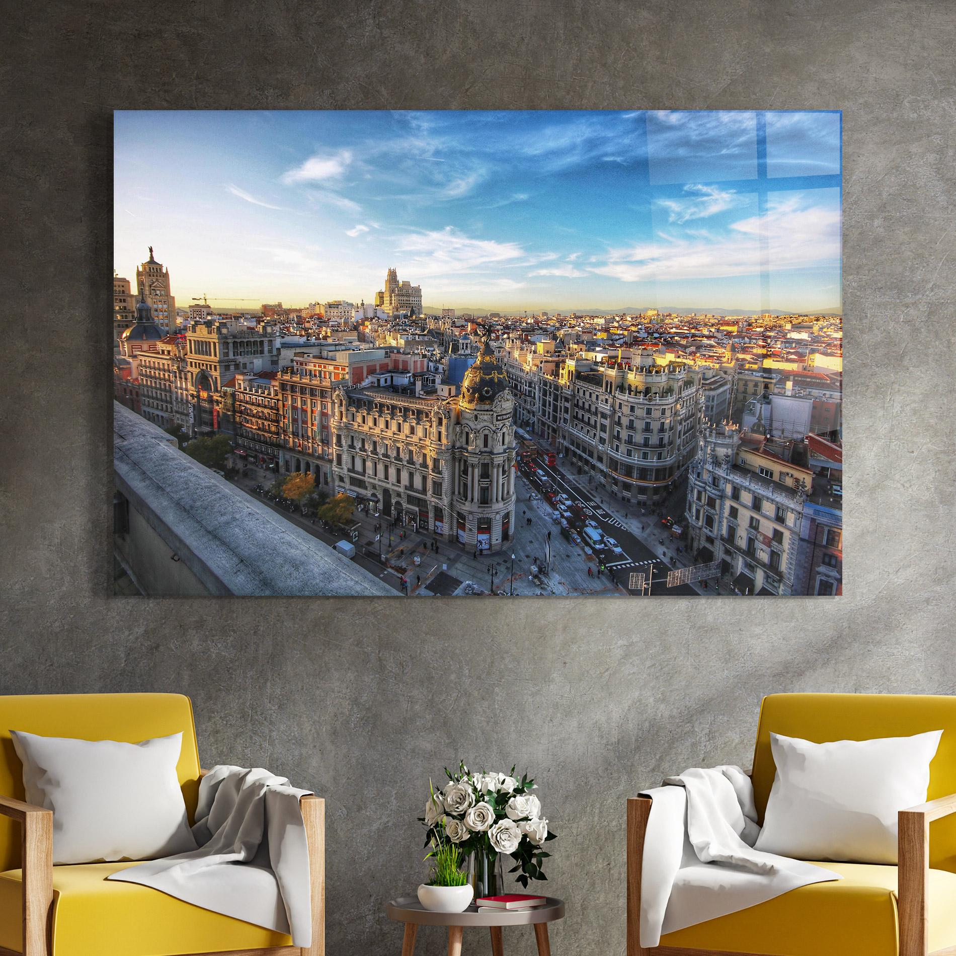 Glasbild Madrid View mockup 4