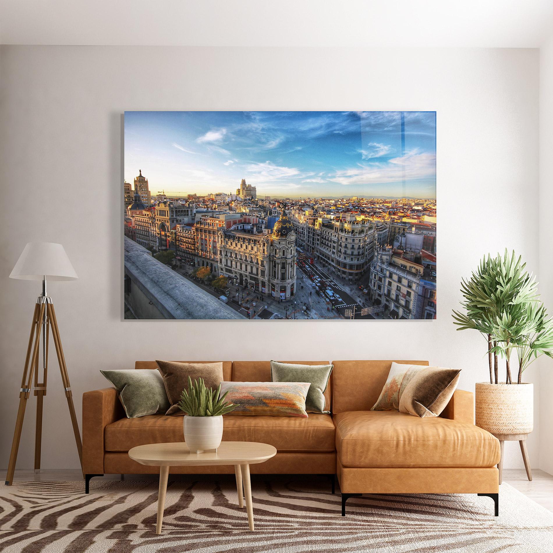 Glasbild Madrid View mockup 7